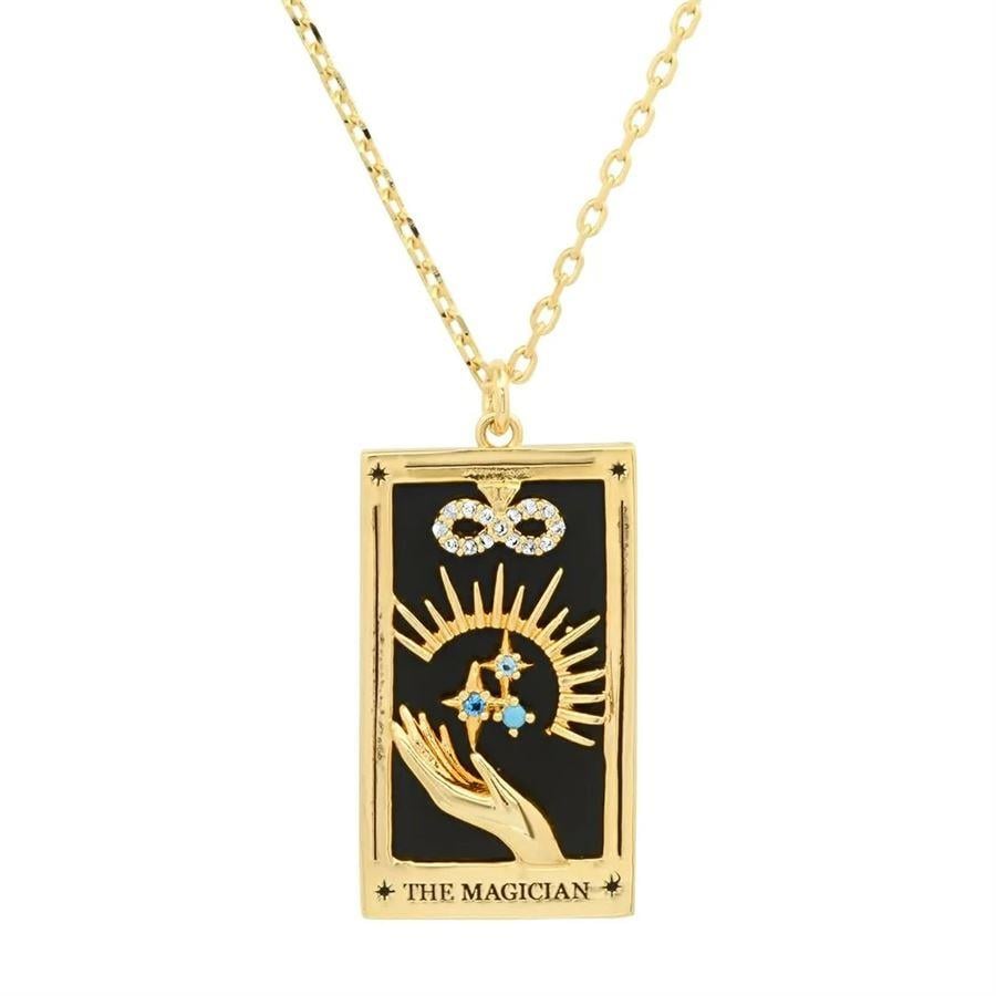 The Magician Tarot Gold Çelik Kolye