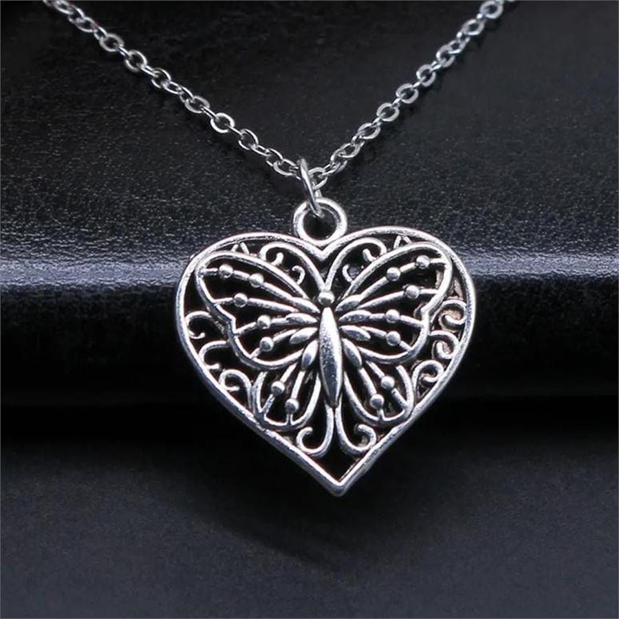 Traditional Embroidered Butterfly Kolye 