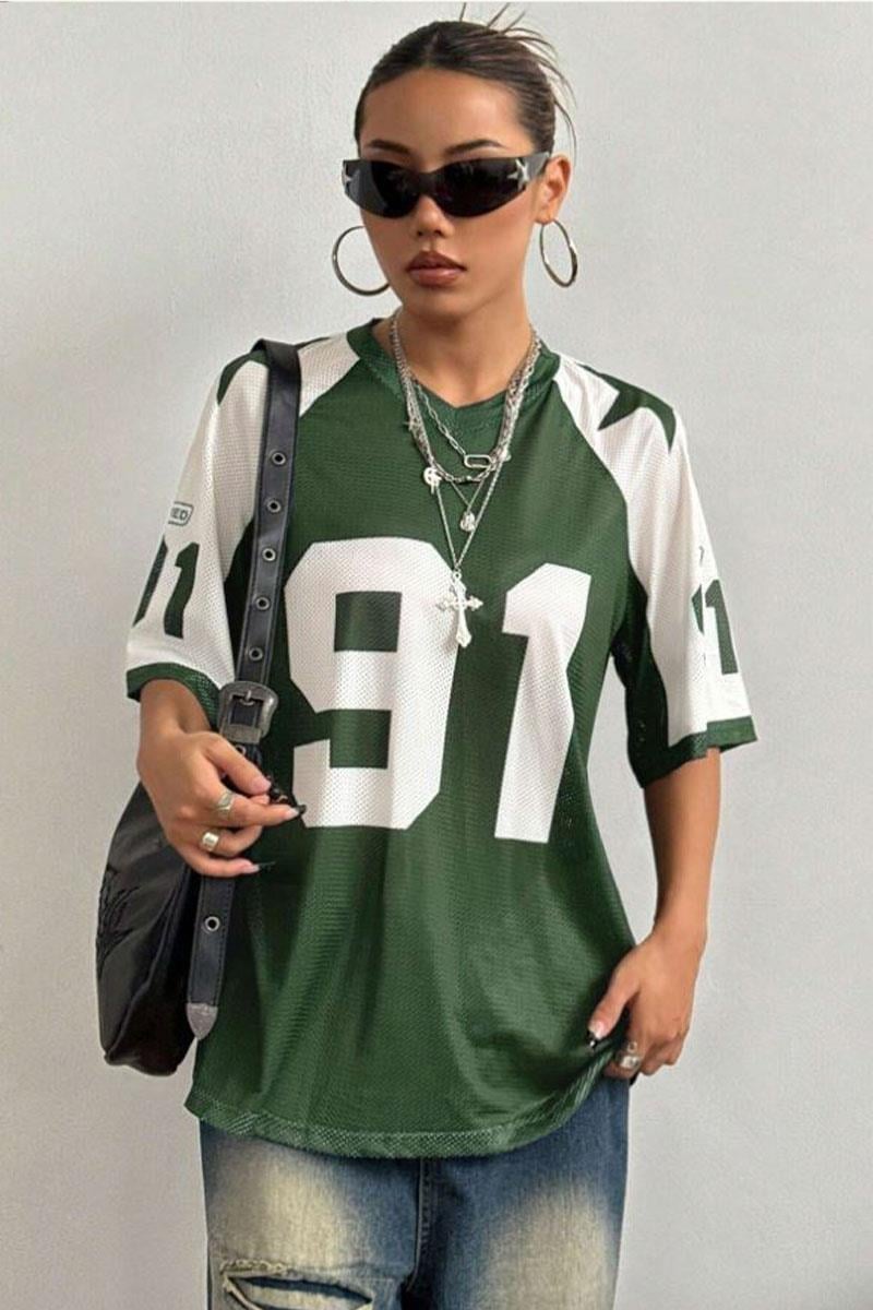 Yeşil 91 Number Unisex T-shirt