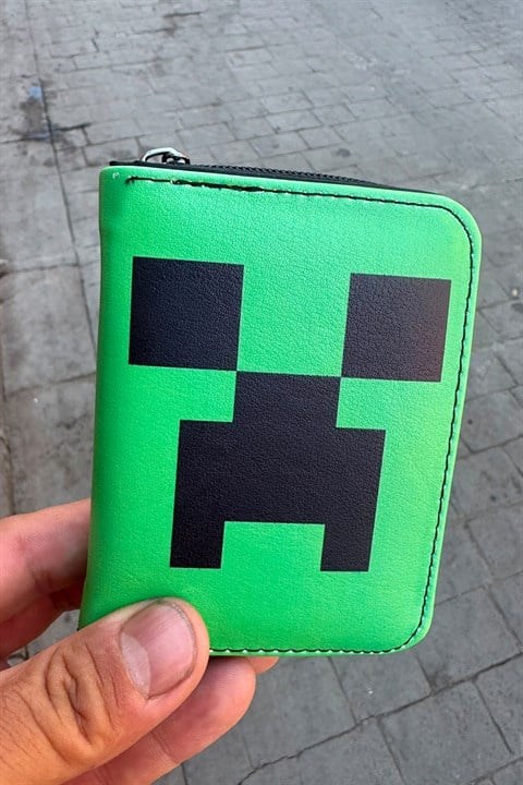 Yeşiler Minecreaft Creeper Unisex Cüzdan