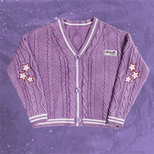 Lila Speak Now Album Taylor Swift - Cardigan Oversize Hırka