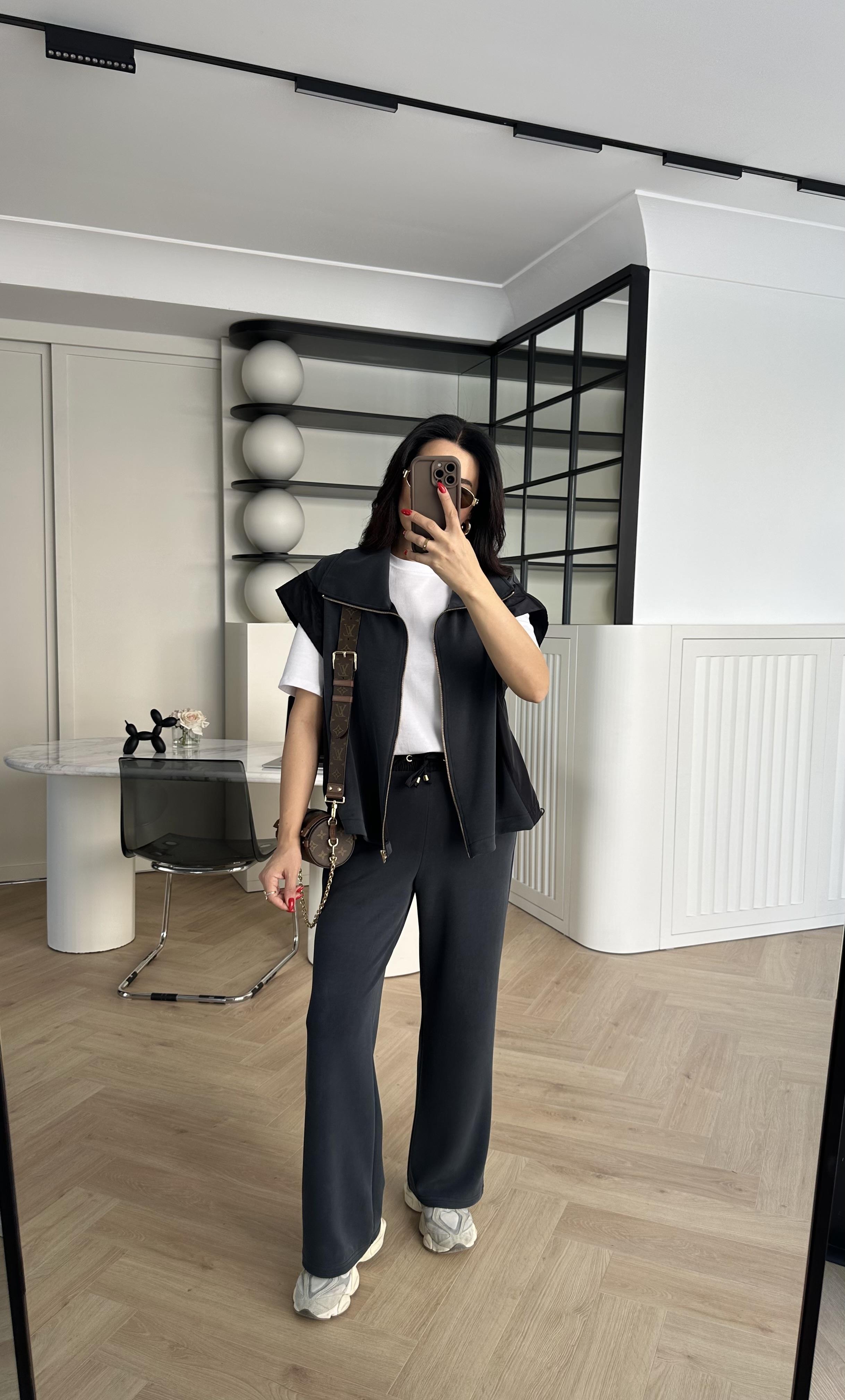 Antrasit Paraşüt Kumaş Detaylı Marka Model Takım