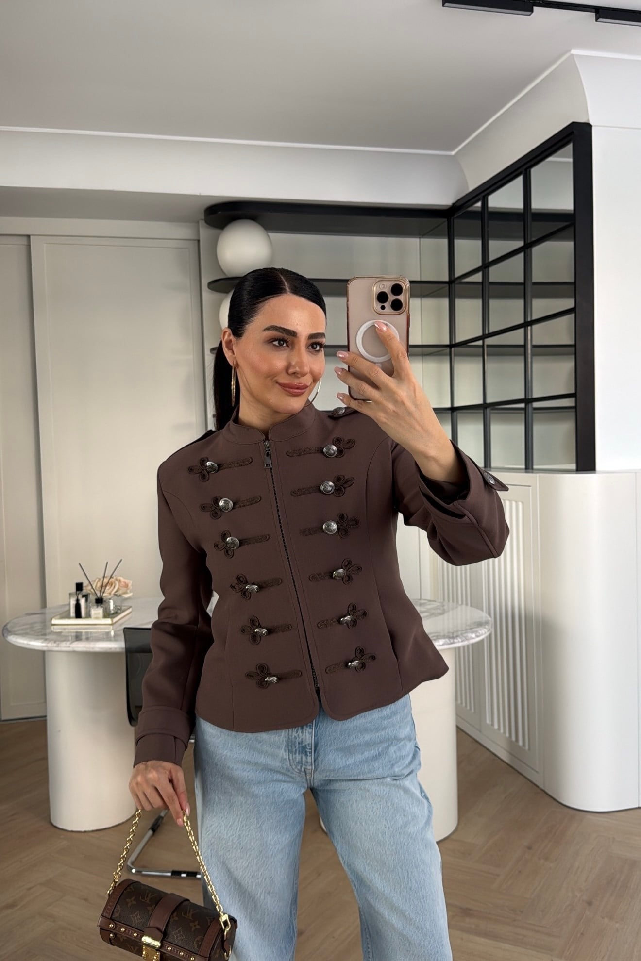 APOLETLİ CEKET KAHVE 