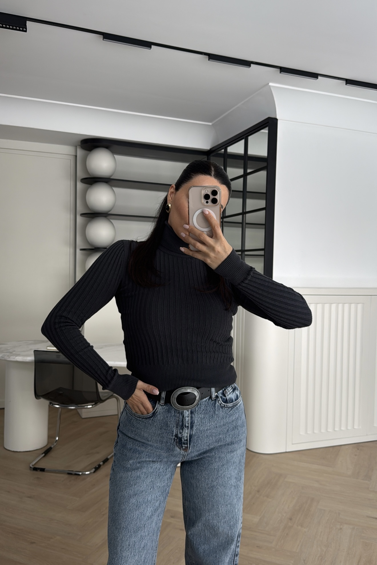 BALIKÇI YAKA TRİKO KAZAK ANTRASİT 