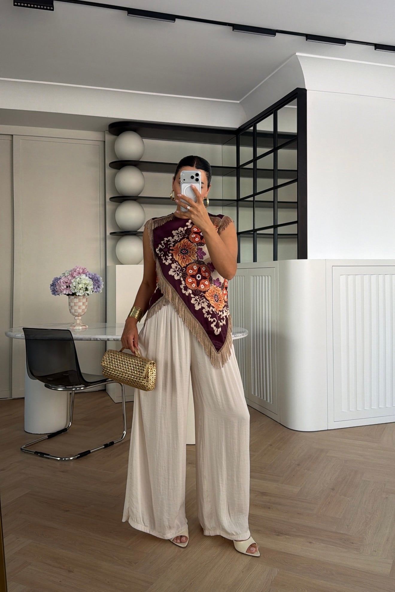 BELİ LASTİKLİ BOL PAÇA PANTOLON EKRU 