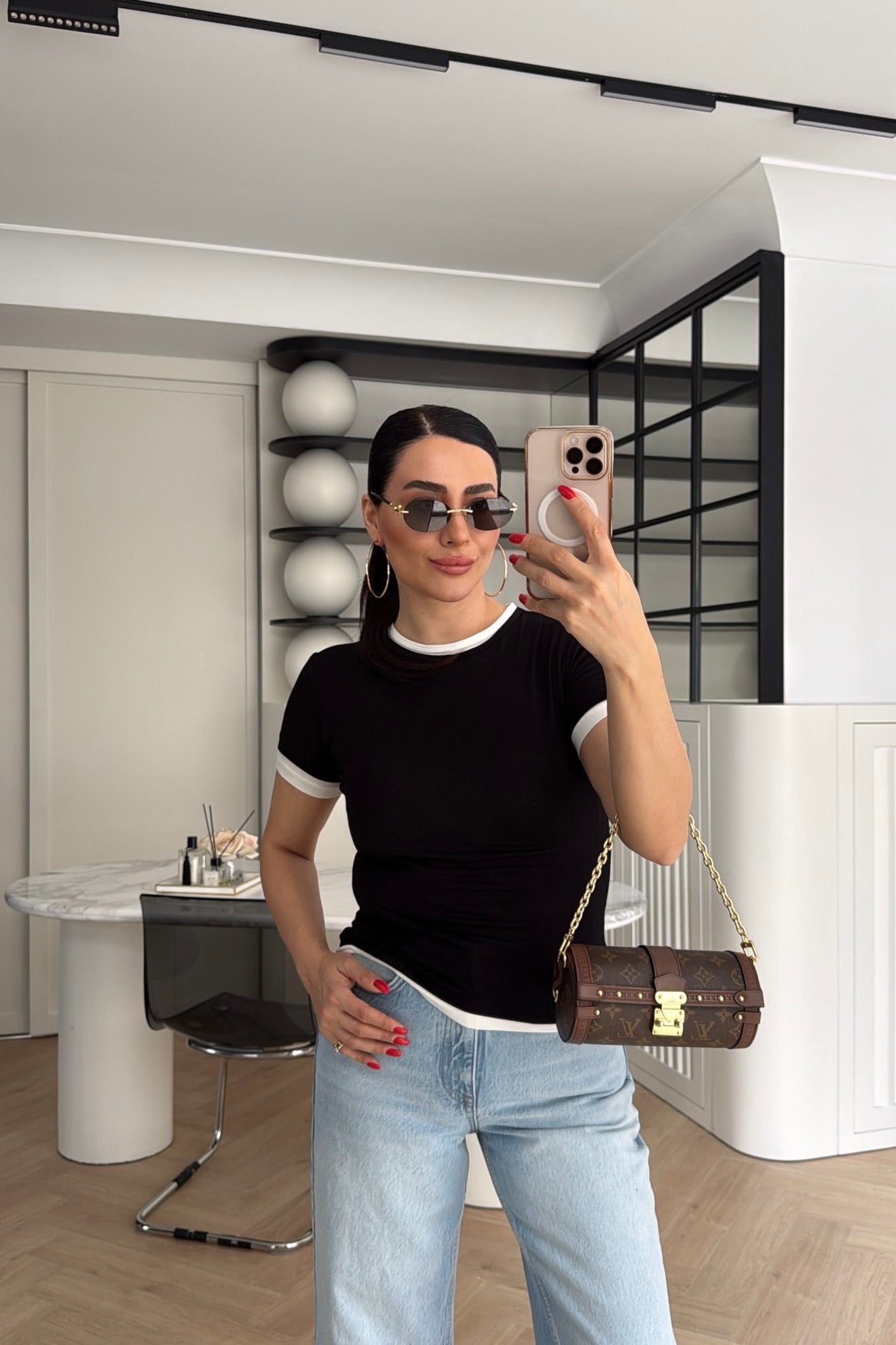 ÇİFT KATMANLI ESNEK DOKULU TİŞÖRT SİYAH 