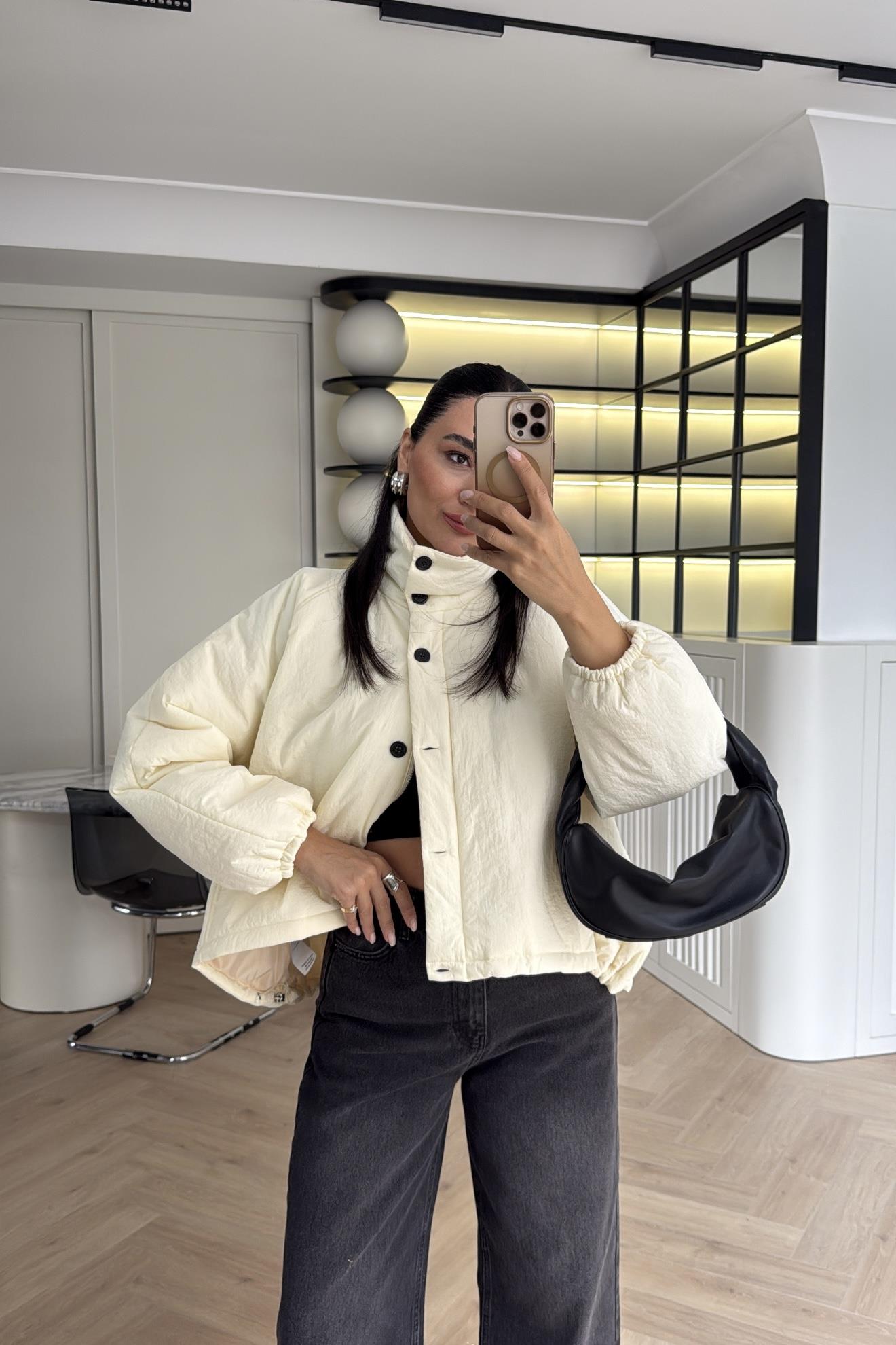 EKRU ELYAF DOLGULU MONT