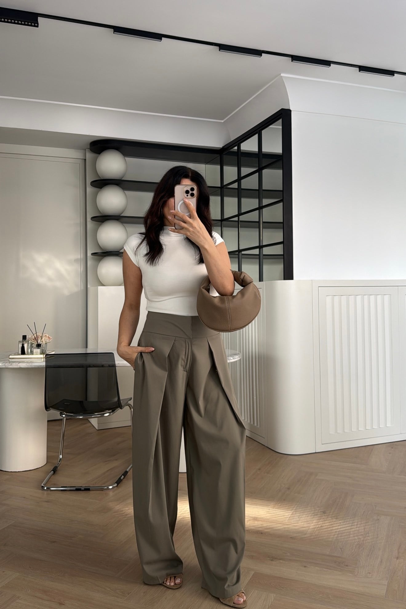GENİŞ PİLİLİ PANTOLON HAKİ