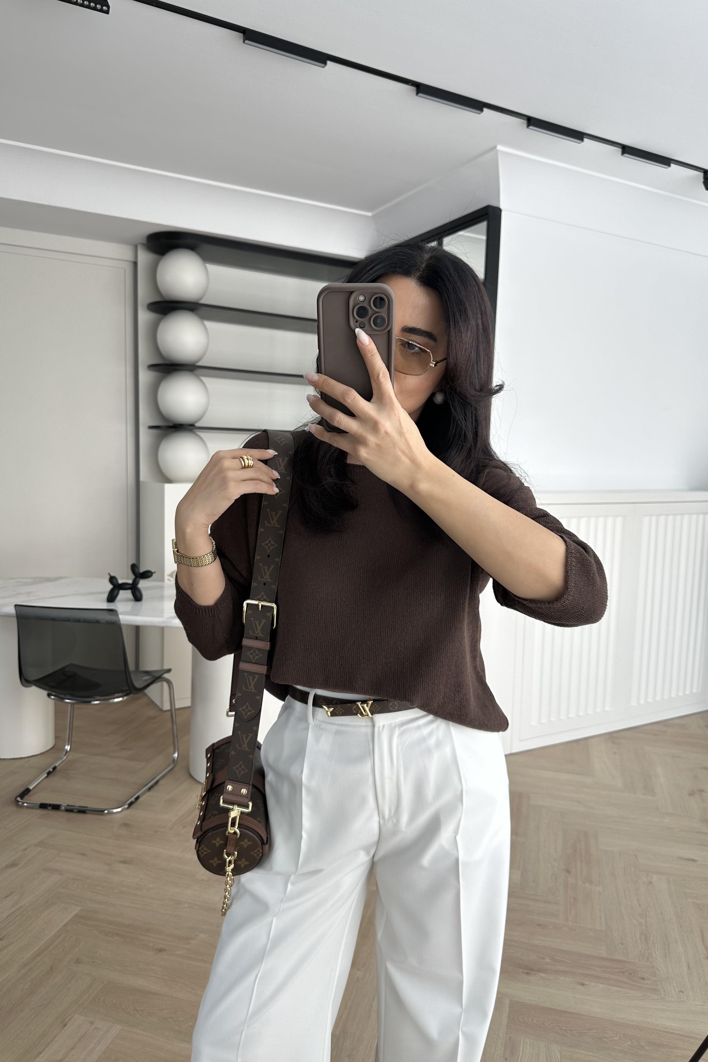 Kahve İnce Merserize Triko