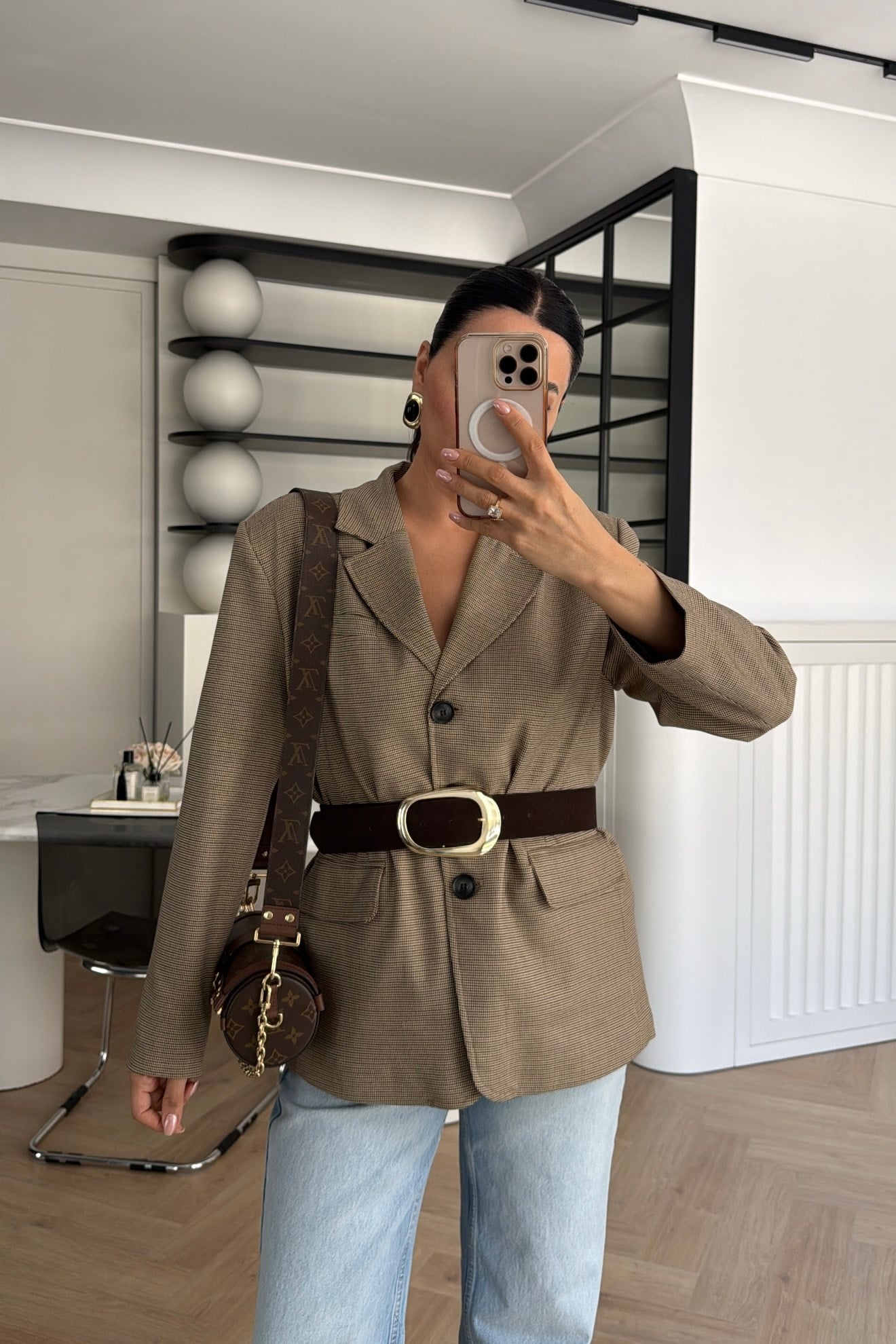 KEMERLİ PÖTİKARE  BLAZER CEKET 