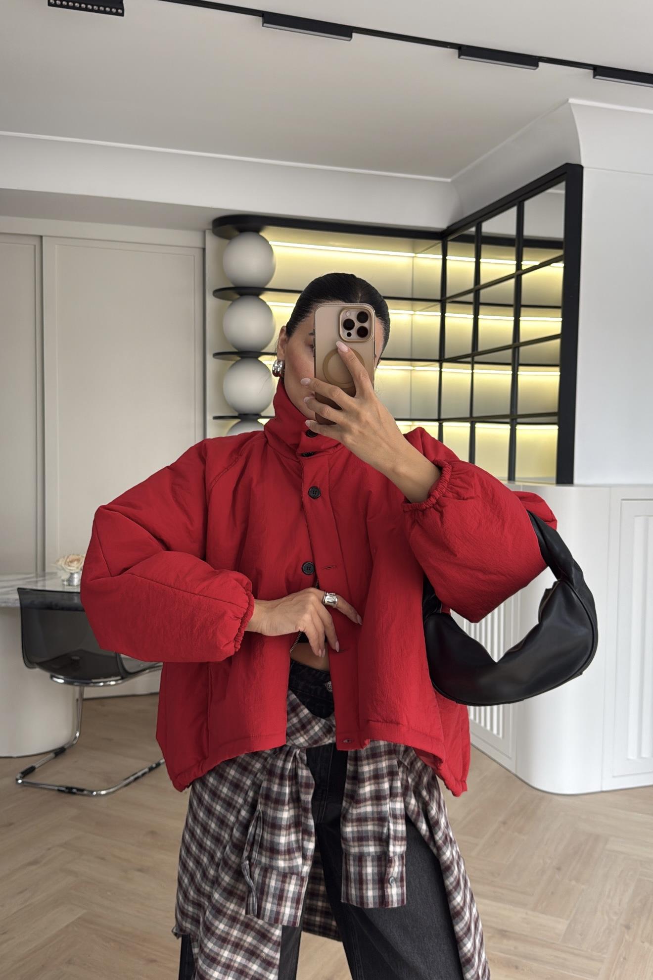 KIRMIZI ELYAF DOLGULU MONT