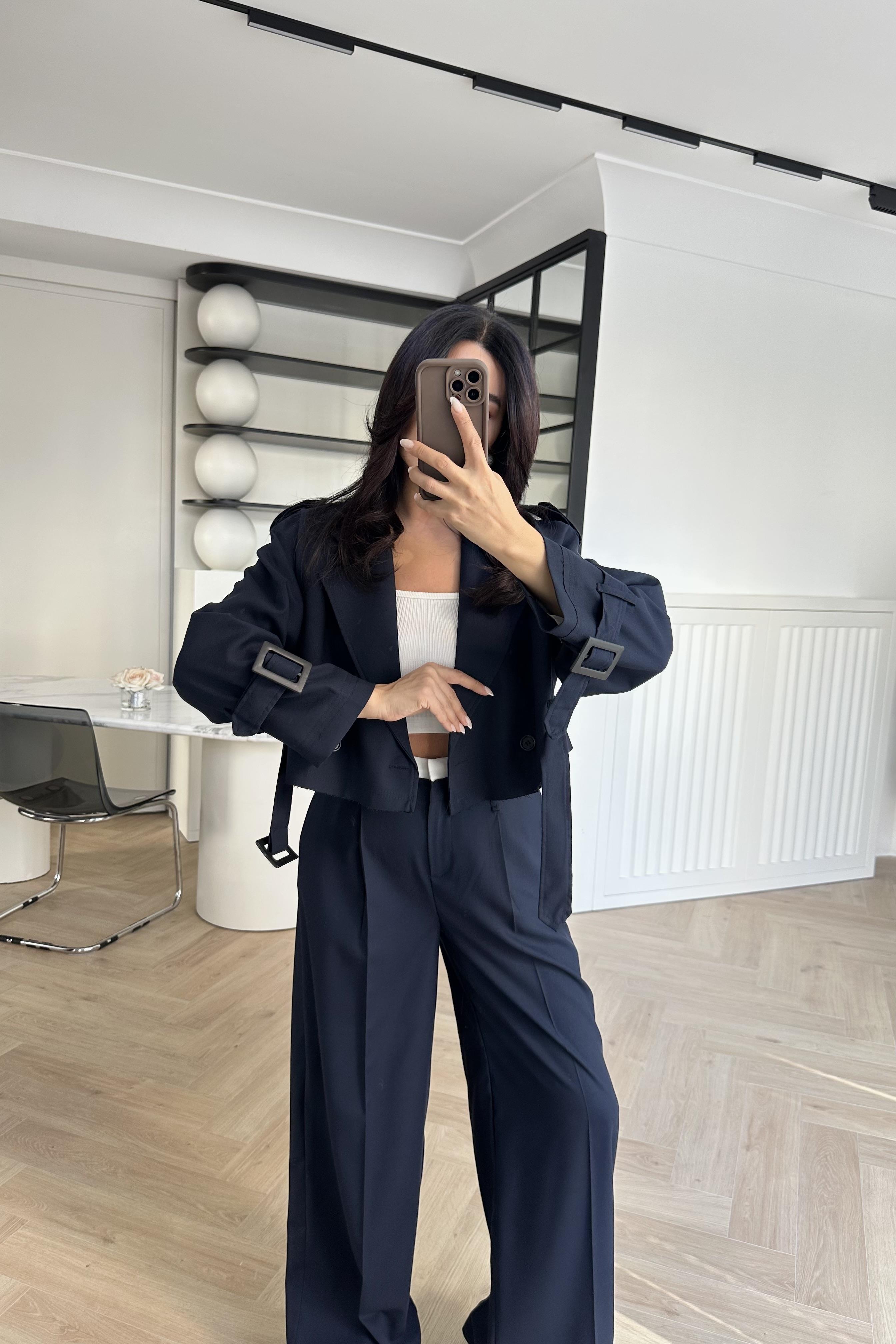 Laci Astarlı Kısa Premium Trençkot