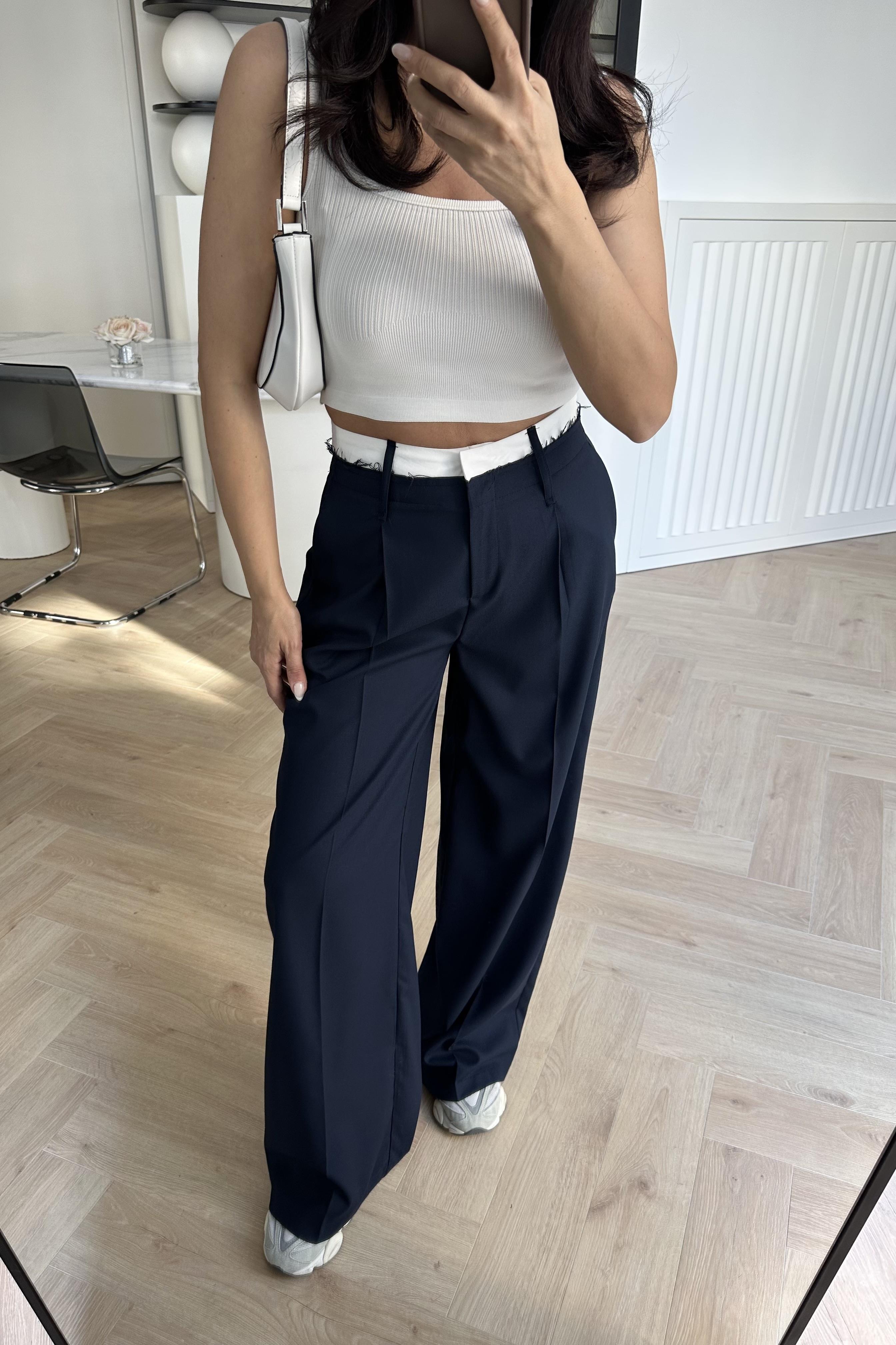 Laci Bel Detaylı Premium Palazzo Pantolon