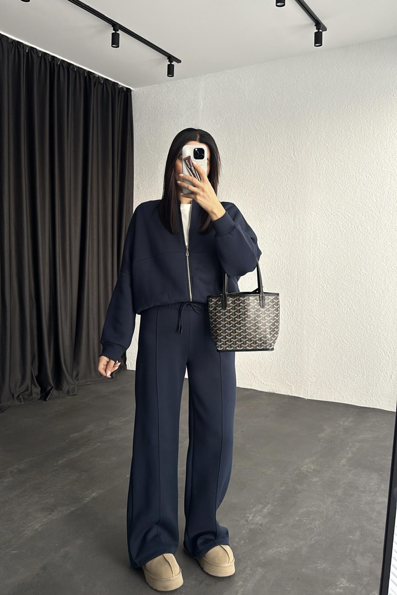 Lacivert Şardonlu Zr Model Eşofman Takımı