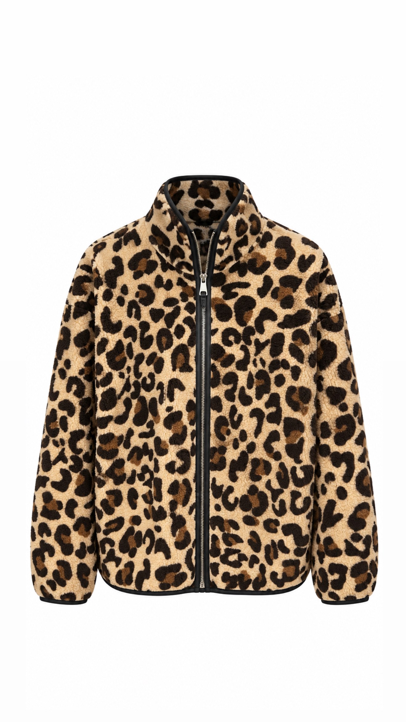 LEOPAR DESENLİ POLAR CEKET 