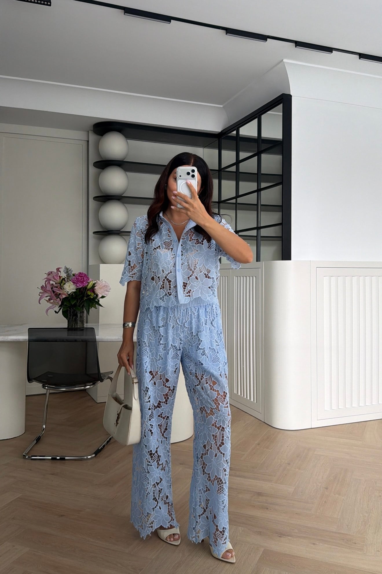 MARKA MODEL DANTEL GÖMLEK PANTOLON TAKIM BEBE MAVİSİ 