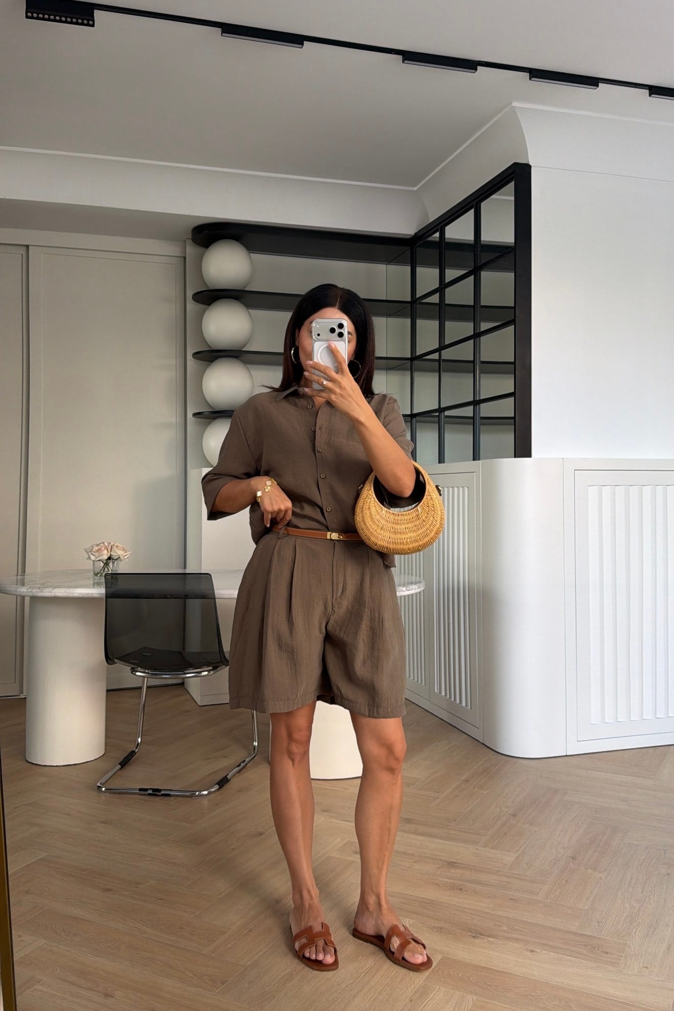 MARKA MODEL KETEN ŞORT GÖMLEK TAKIM HAKİ