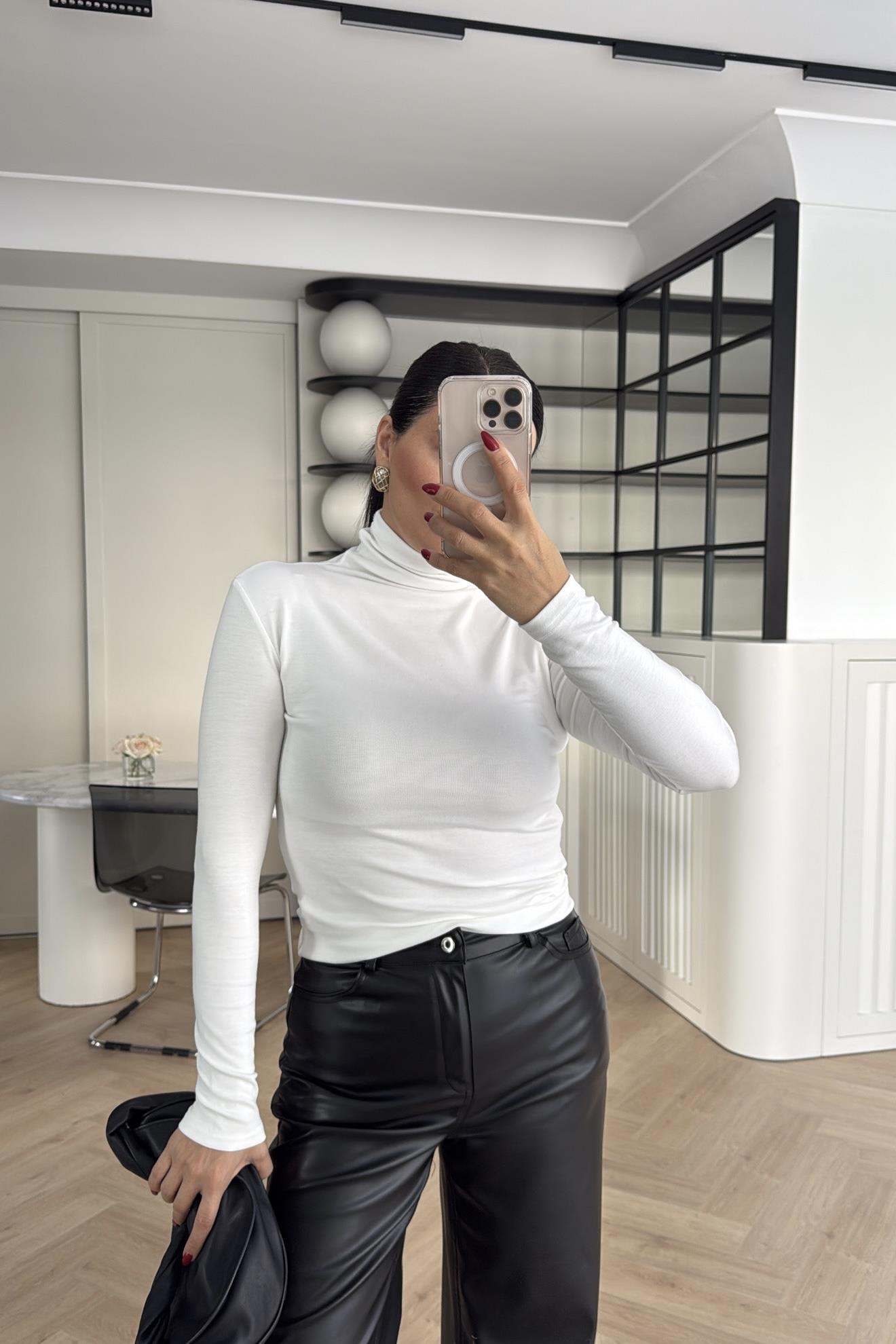 MASSİ MODEL BALIKÇI YAKA BLUZ EKRU