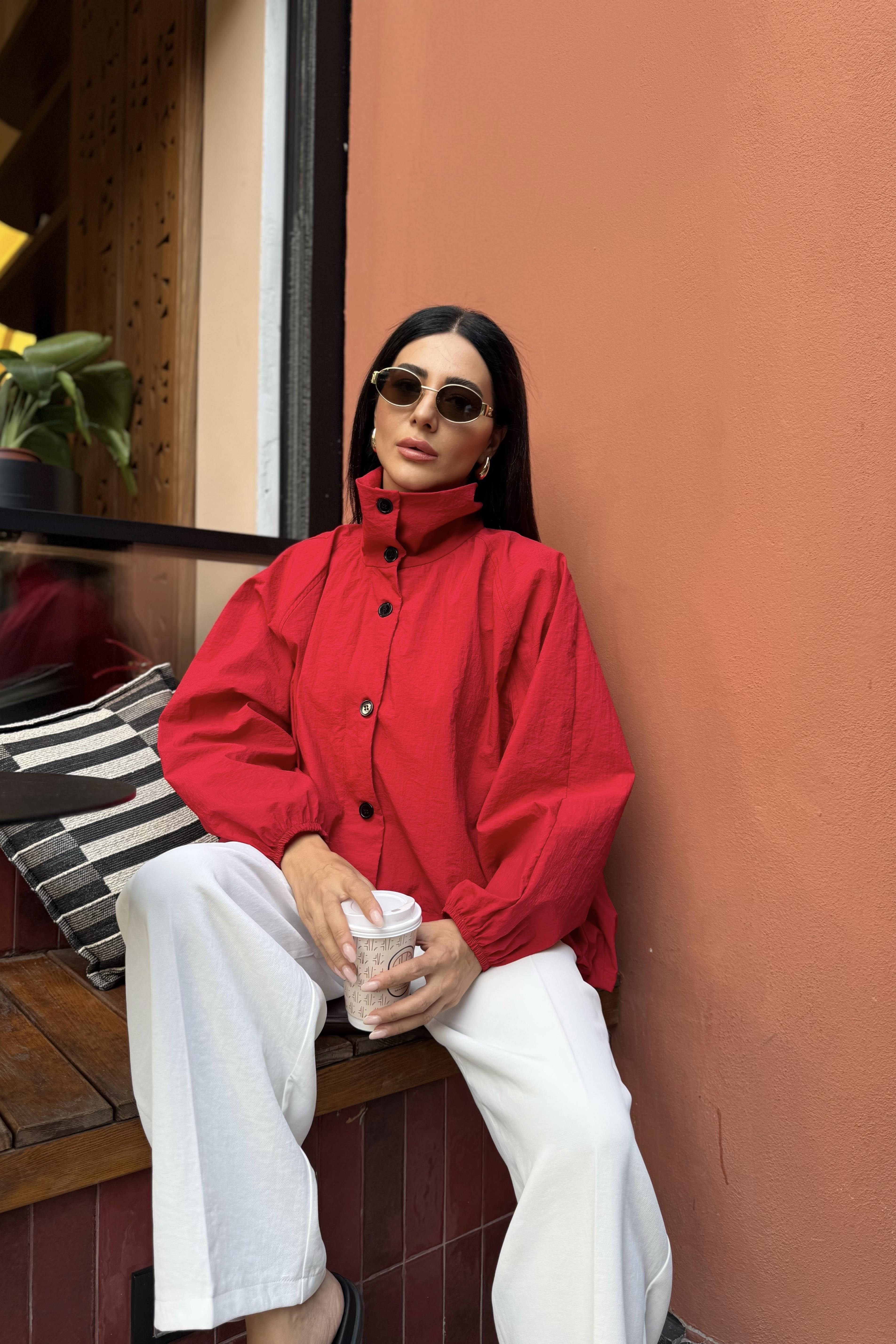 MASSİ MODEL KIRMIZI BOMBER CEKET 