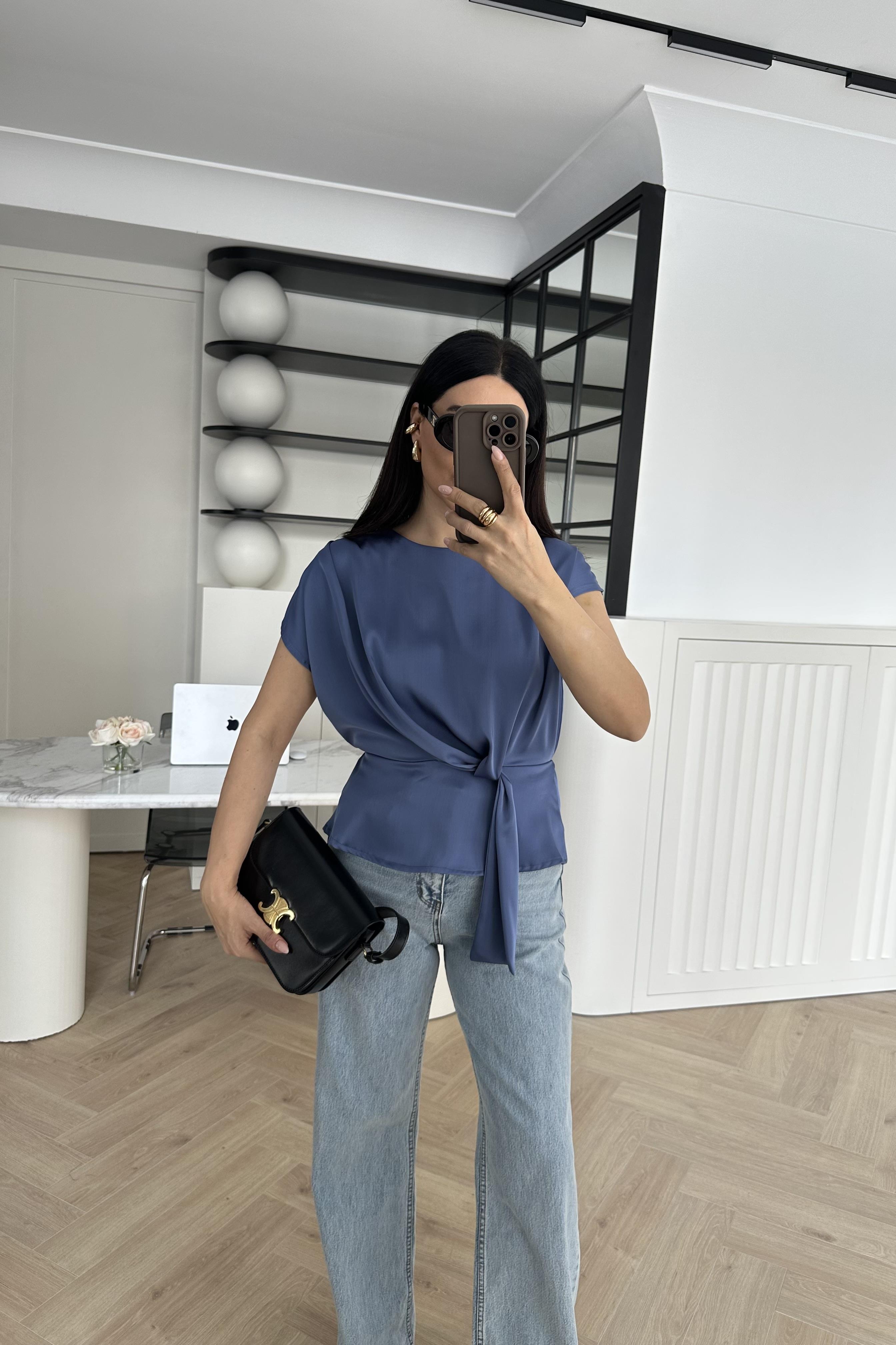 Mavi Zr Model Saten Bluz