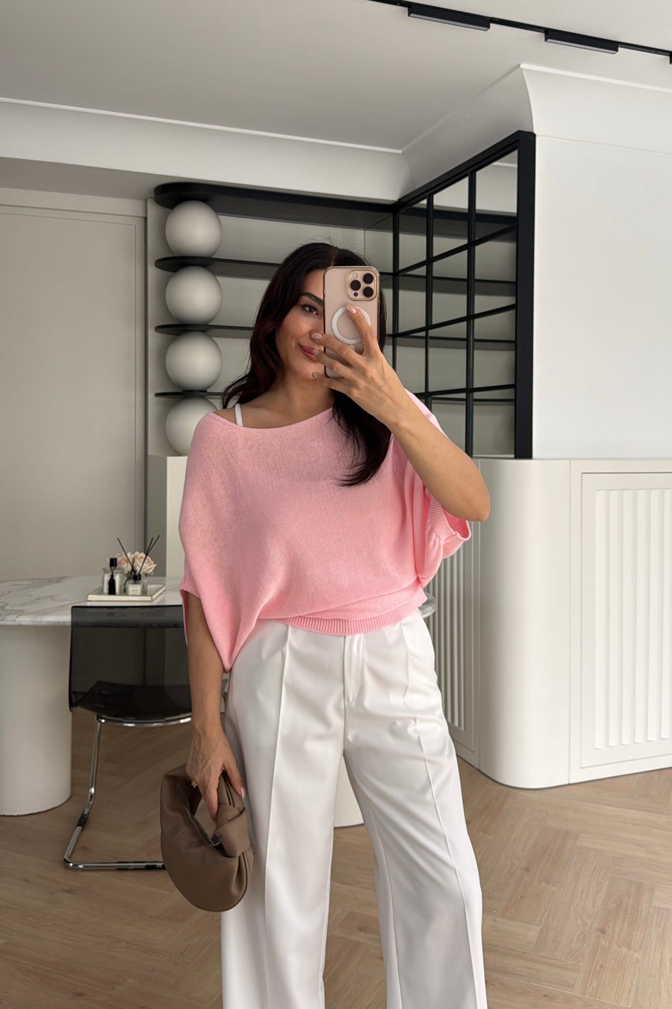 MEVSİMLİK ATLETLİ TRİKO BLUZ PEMBE 