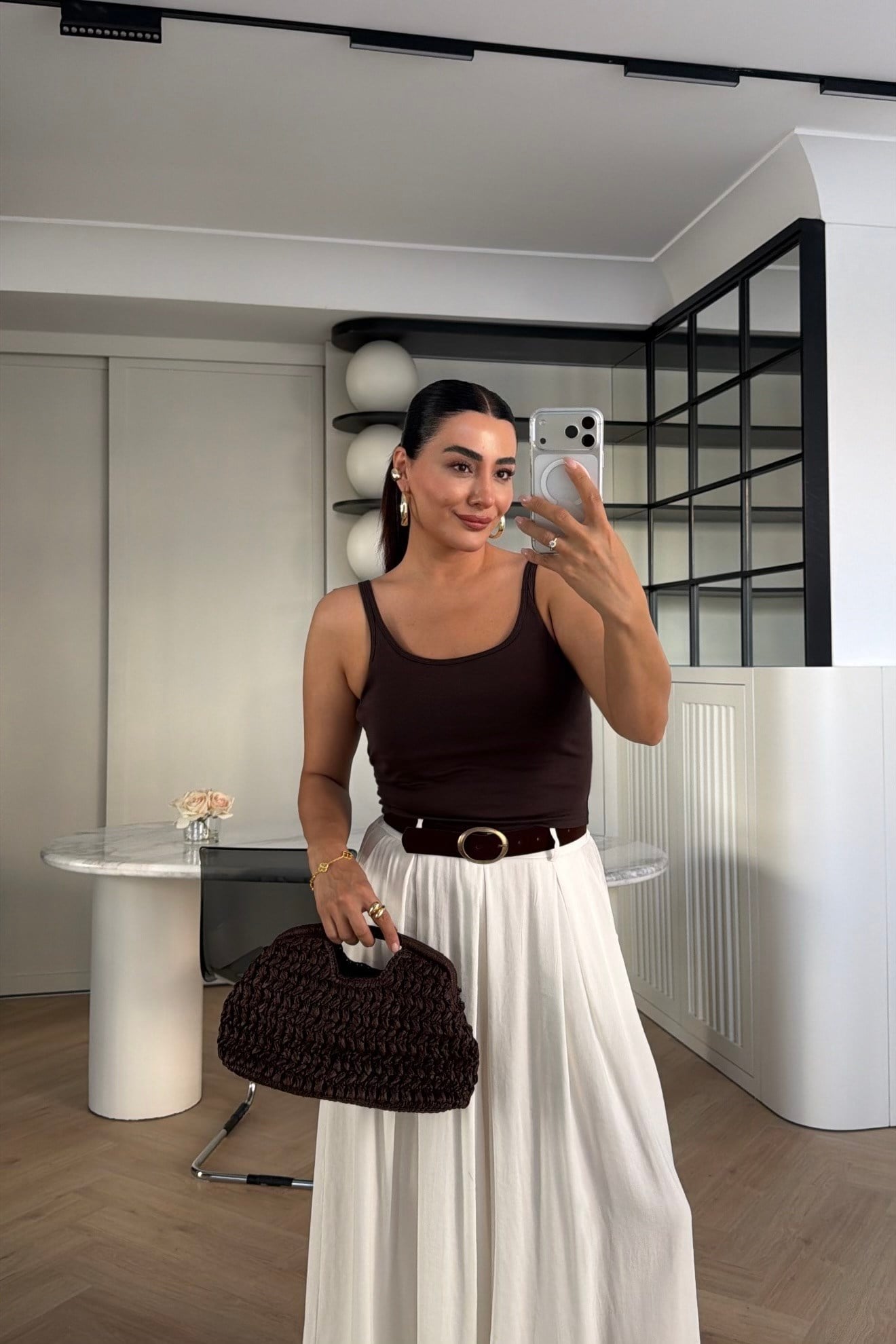 MODAL KUMAŞ ATLET KAHVE