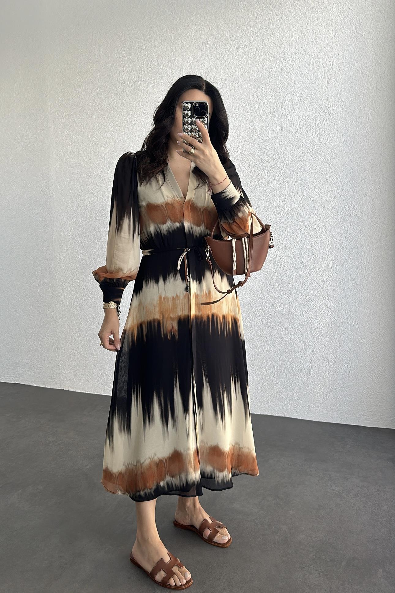 Orijinal marka şifon elbise 