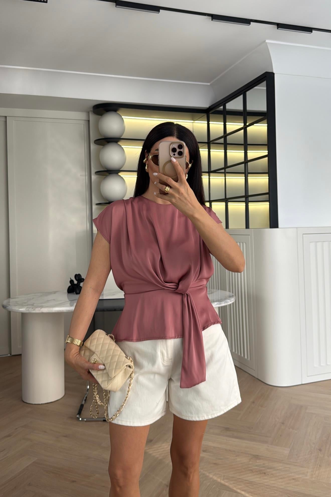 PUDRA PREMİUM SATEN BLUZ