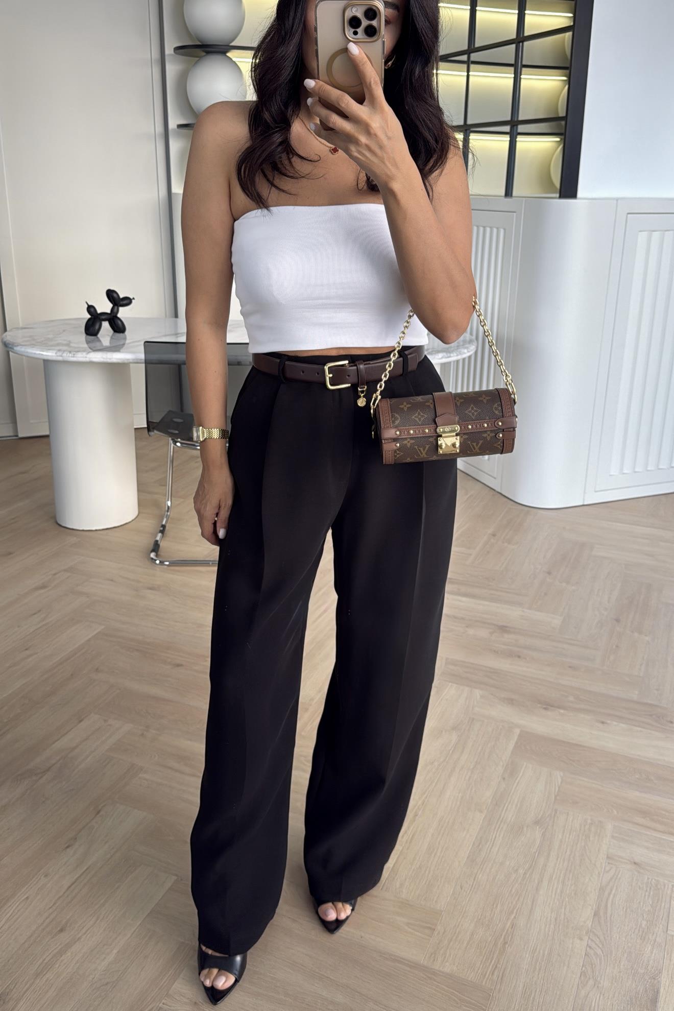 SİYAH PREMİUM SERİ PALAZZO PANTOLON 