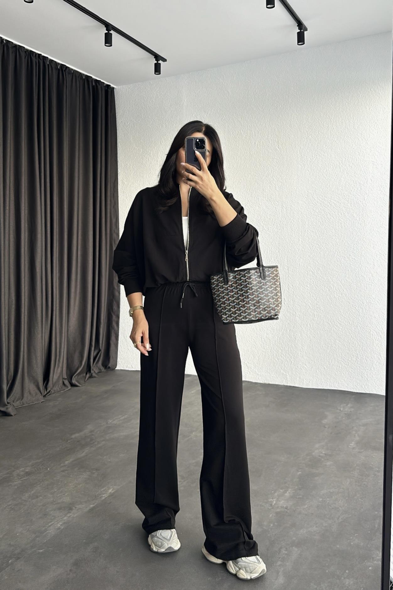 Siyah Renk Zr Model Eşofman Takımı 