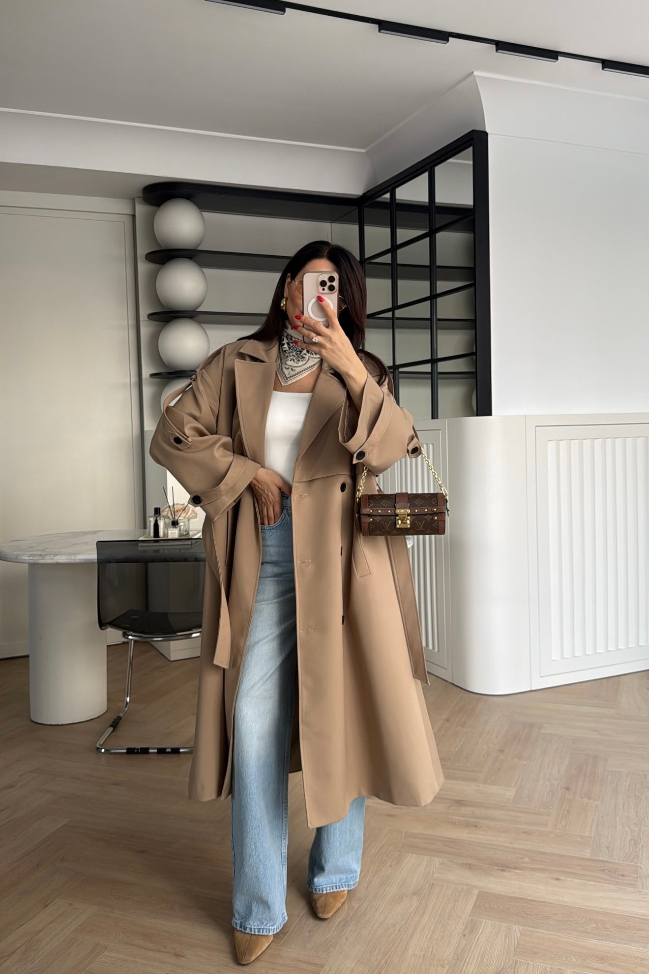 TASARIM ASTARLI PREMIUM TRENÇKOT CAMEL