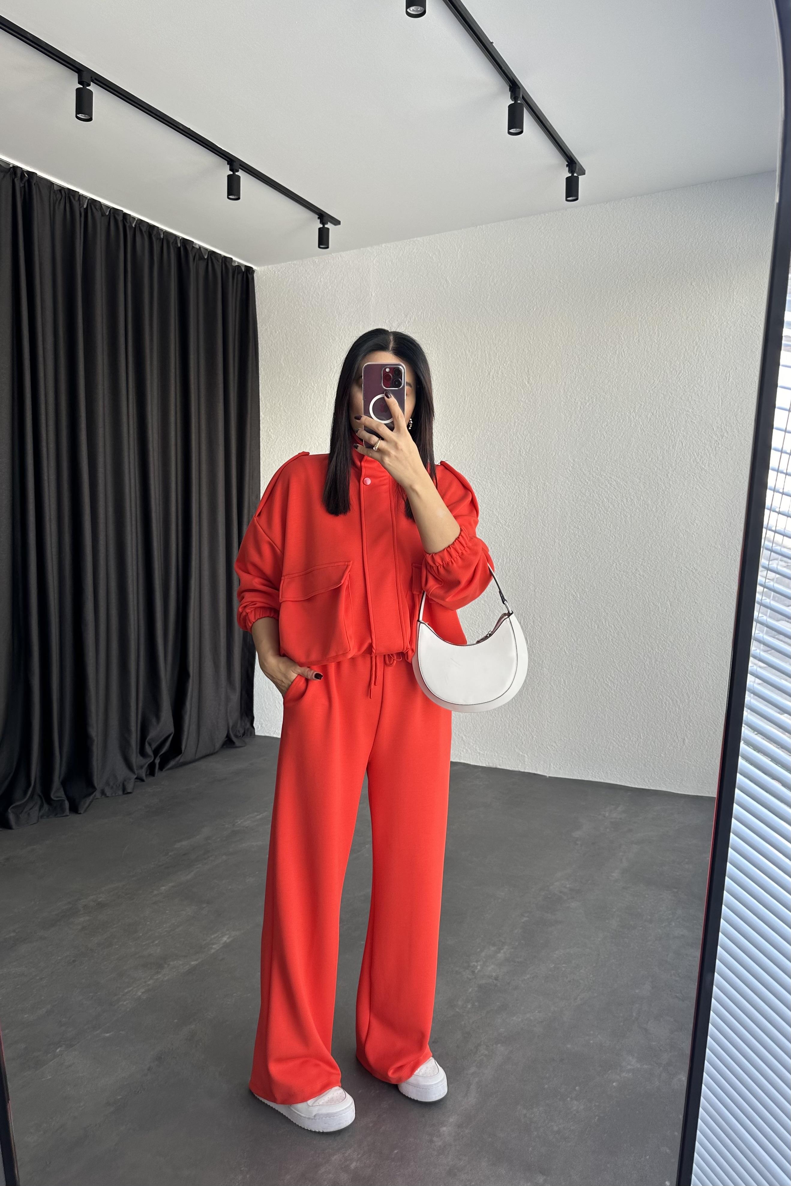 Turuncu Renk Torba Cepli Modal Takım