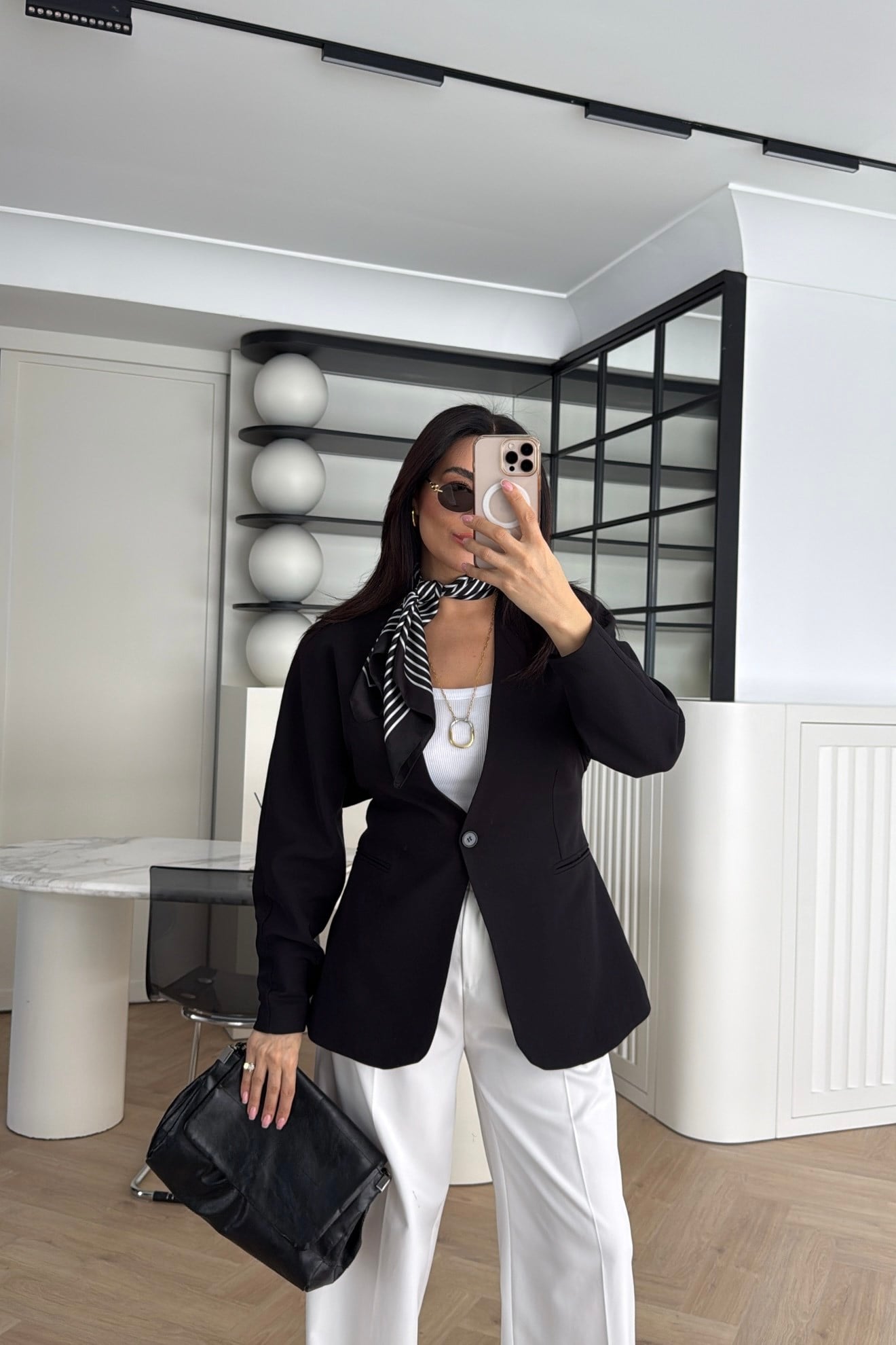 VATKALI BALON KOL MODERN BLAZER CEKET SİYAH