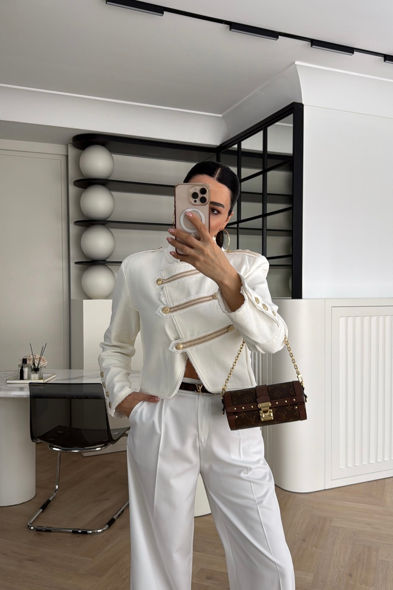 ZR MODEL GOLD DÜĞMELİ KRUVAZE CEKET EKRU 