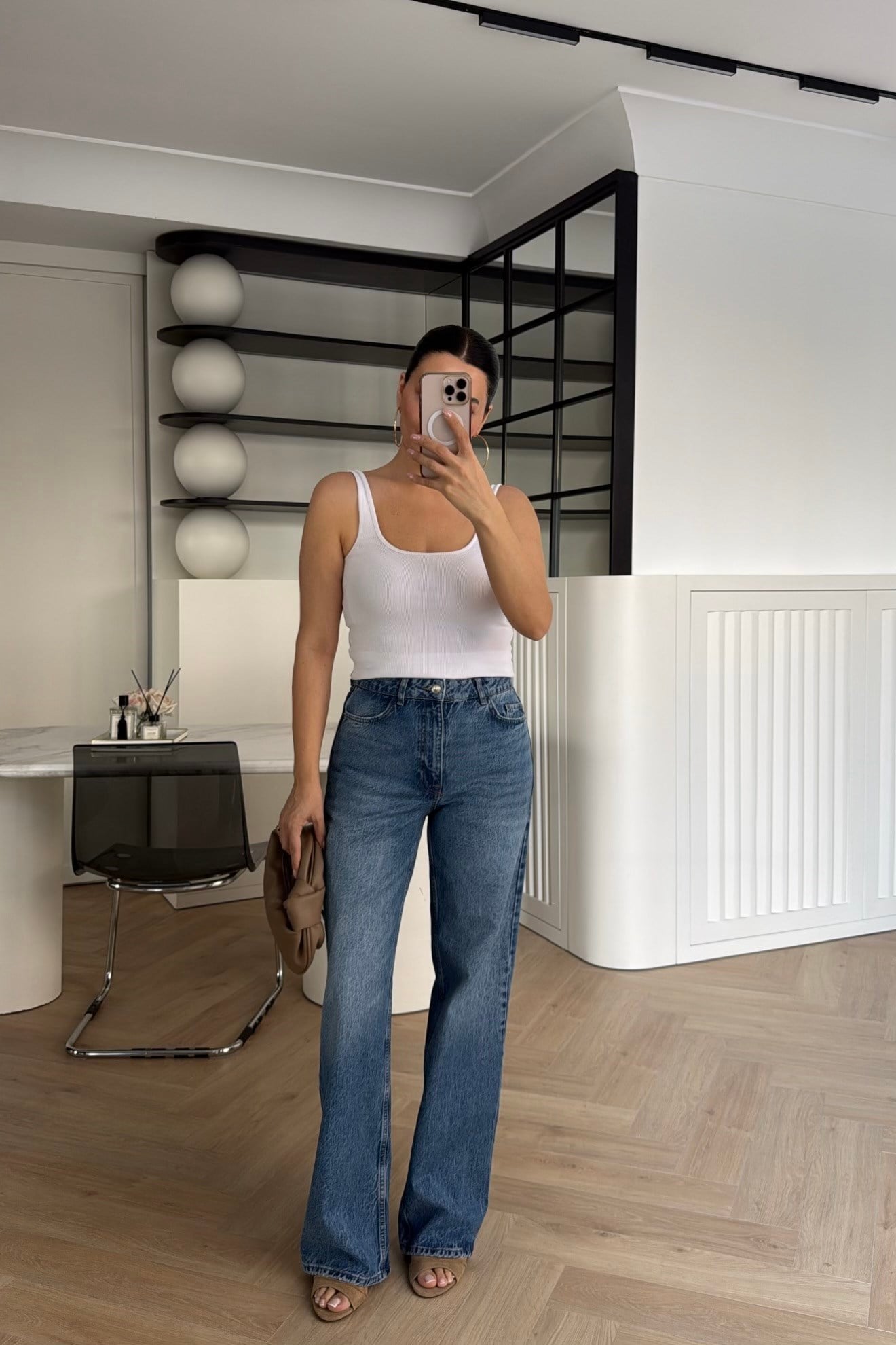 ZR MODEL YÜKSEK BEL WİDE LEG JEAN PANTOLON 