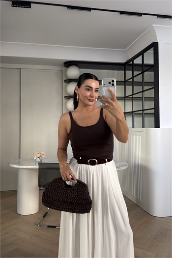 MODAL KUMAŞ ATLET KAHVE