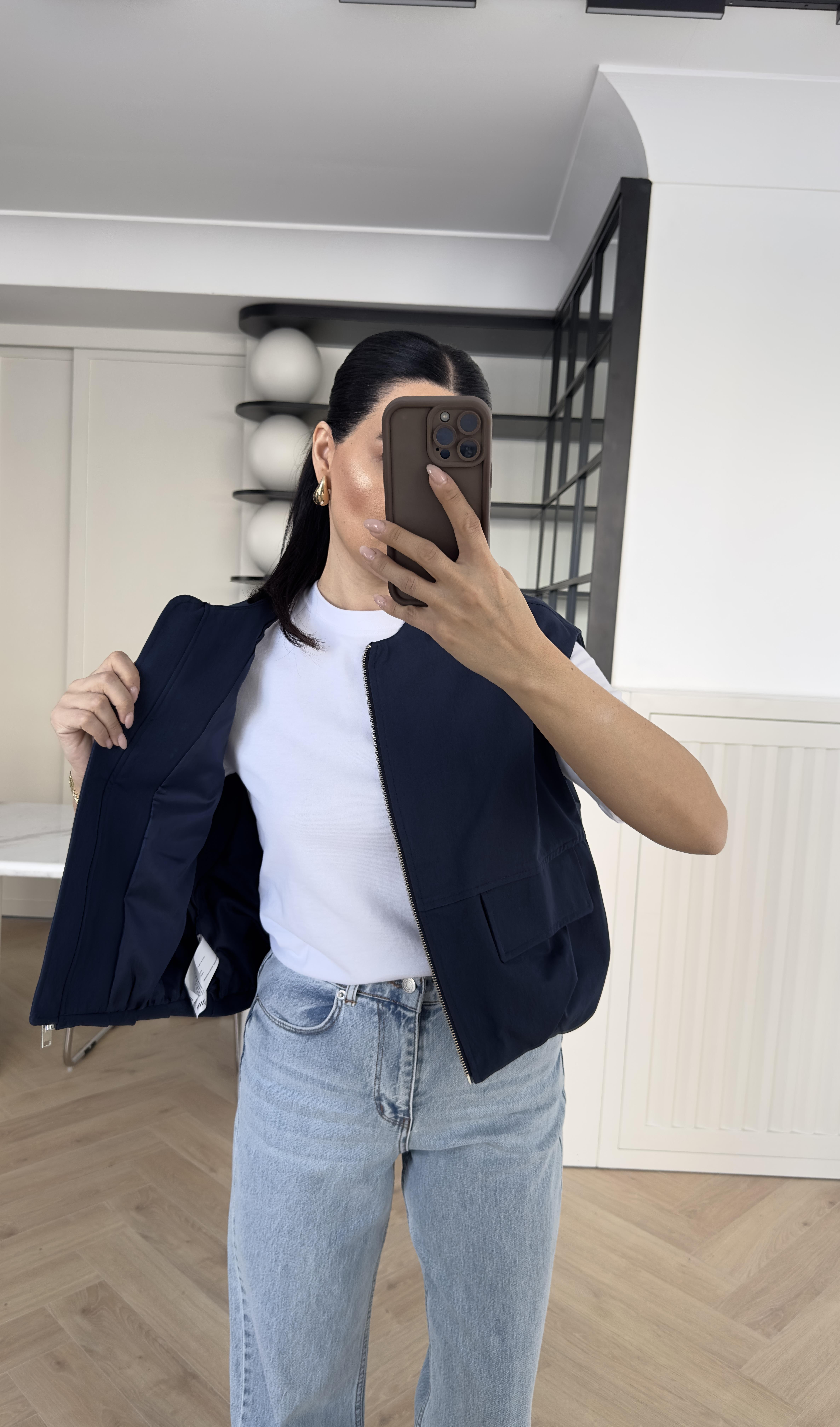  Laci Astarlı Gabardin Kumaş Yelek