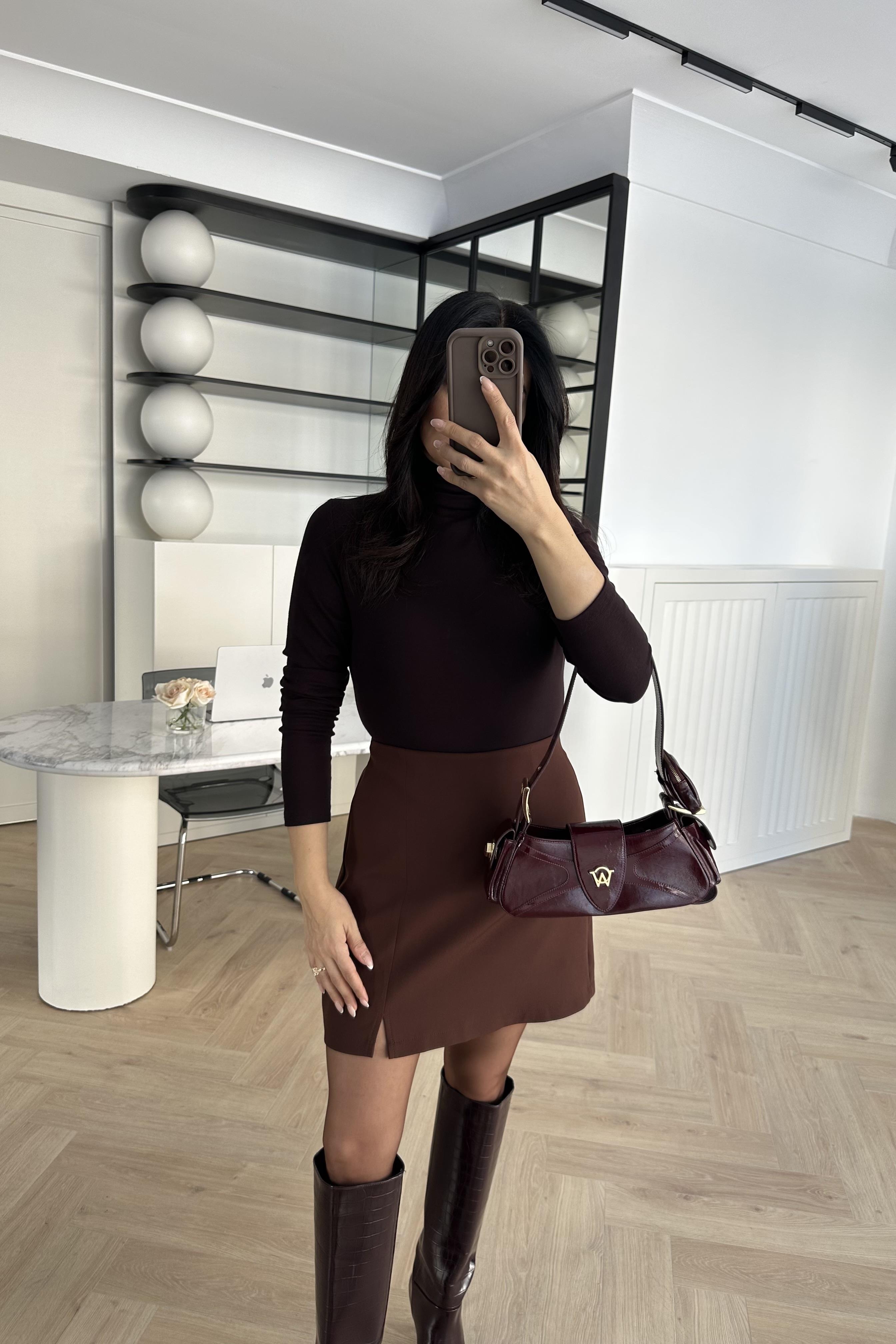 Acı Kahve Massimo Balıkçı Yaka Modal Bluz 