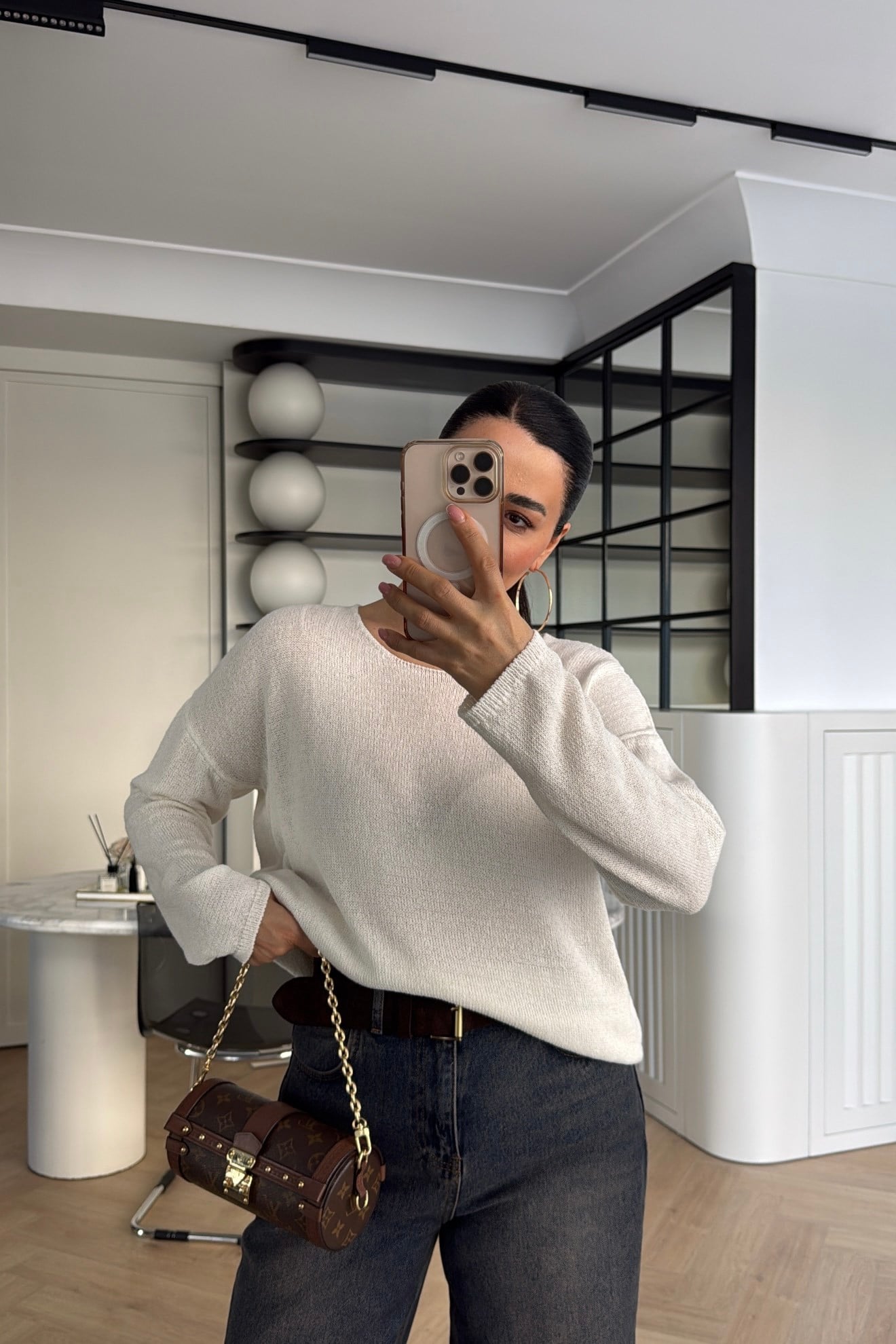 AJURLU BİSİKLET YAKA YAZLIK TRİKO BLUZ EKRU 