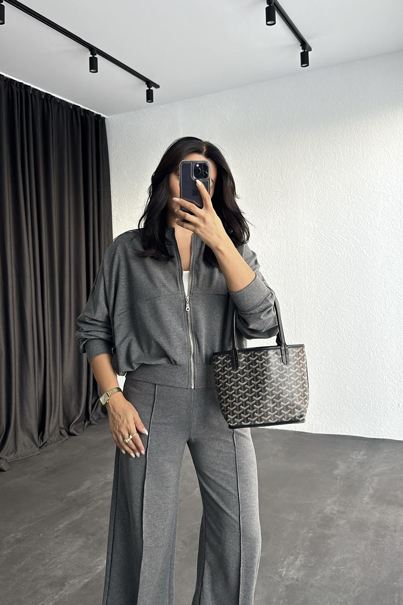 Antrasit Renk Zr Model Eşofman Takımı 