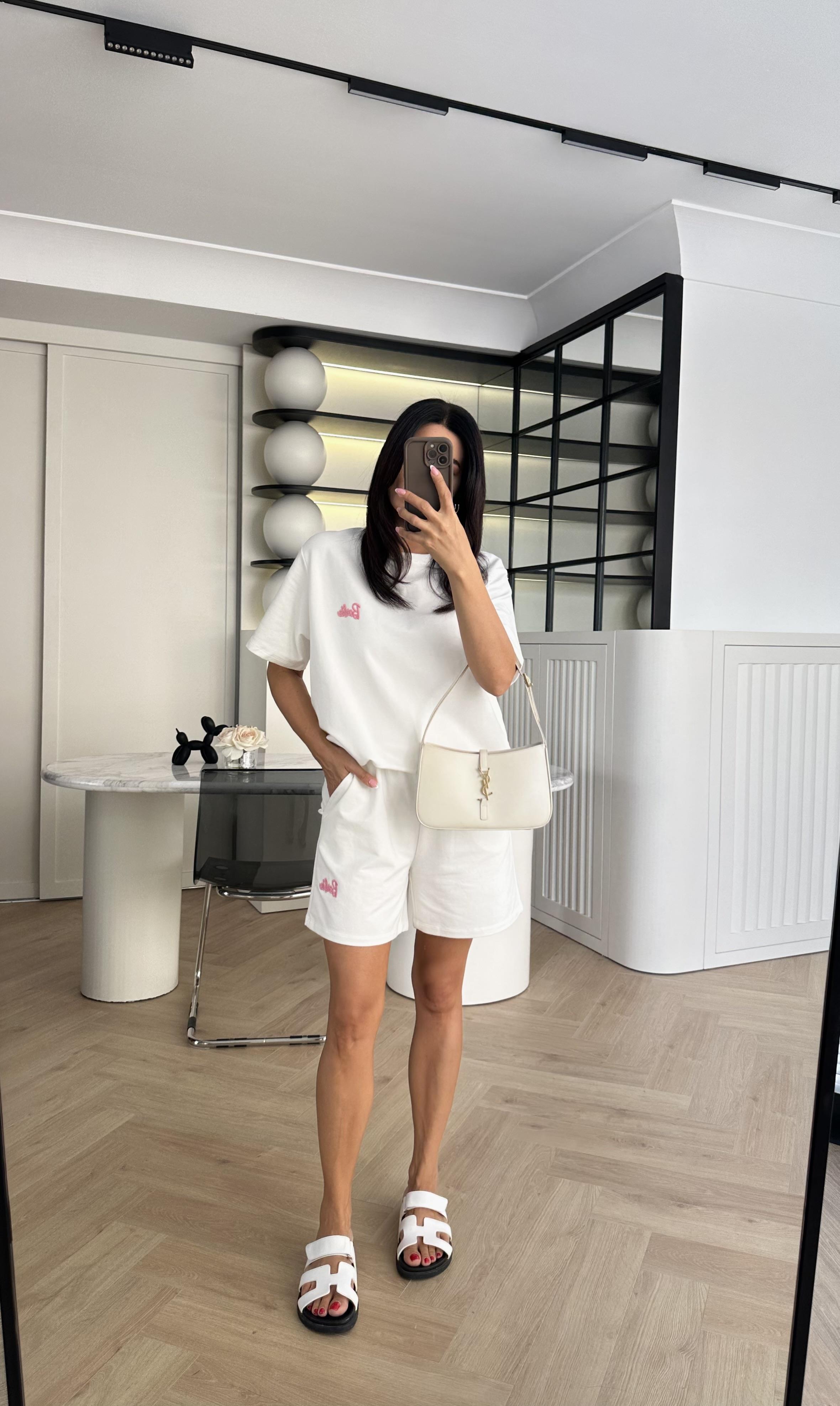 Barbie Sloganlı Rahat Kalıp Sweatshirt Şort Takım