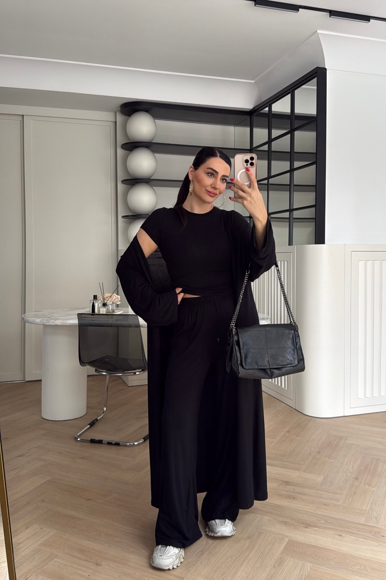 BLUZ PANTOLON HIRKA KOMBİNE 3'LÜ TAKIM SİYAH 