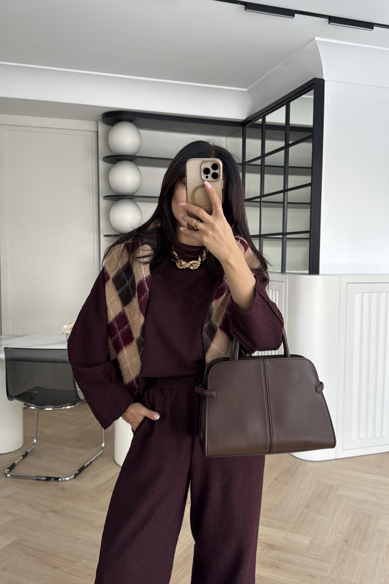 BORDO DOKULU TRİKO TAKIM 