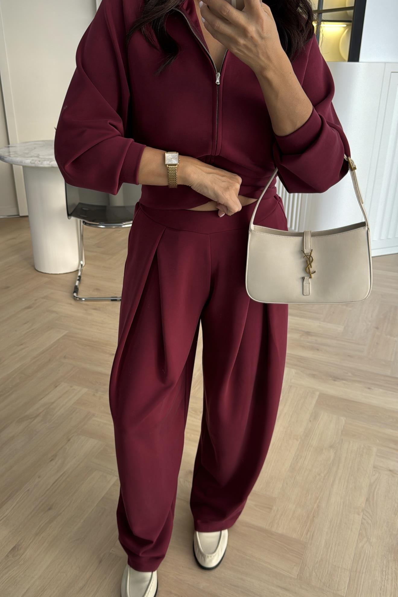 BORDO SWEAT PANTOLON MODAL TAKIM 