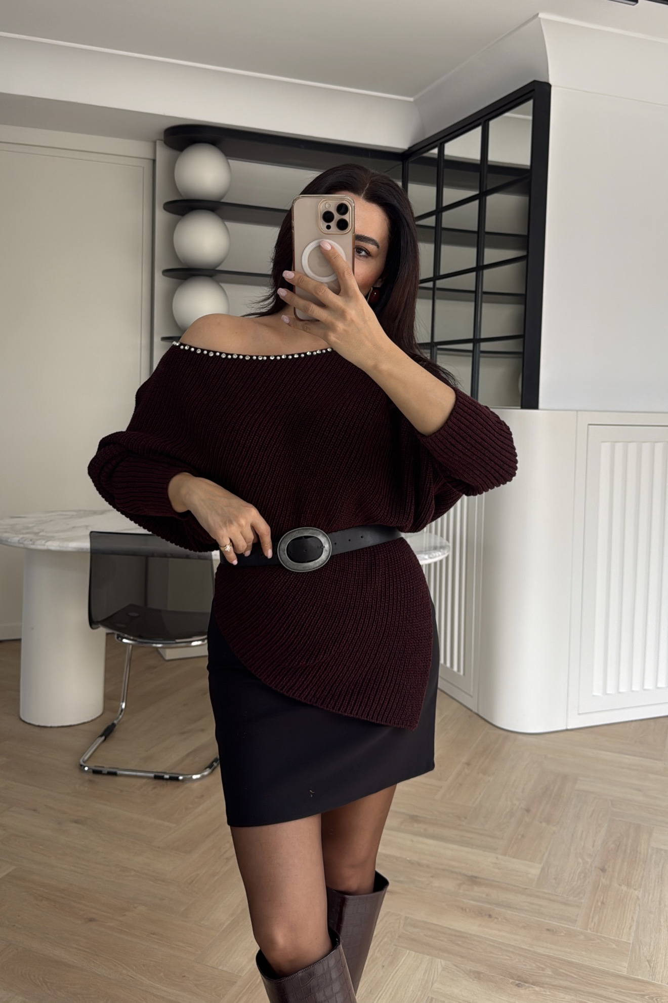 DEGAJE YAKA KAZAK BORDO 