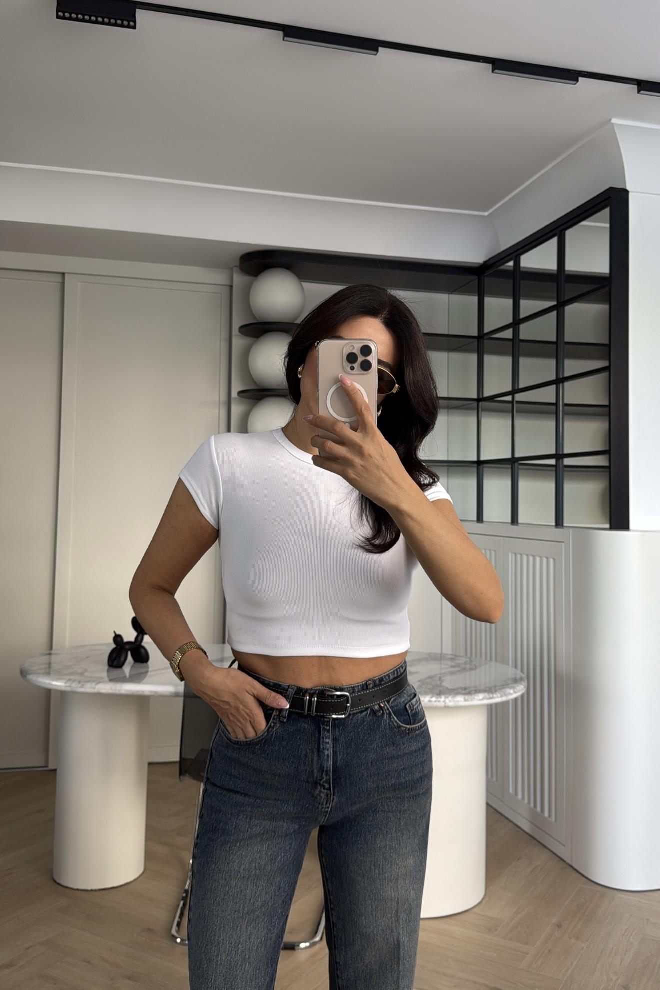 EKRU DİLVİN CROP 