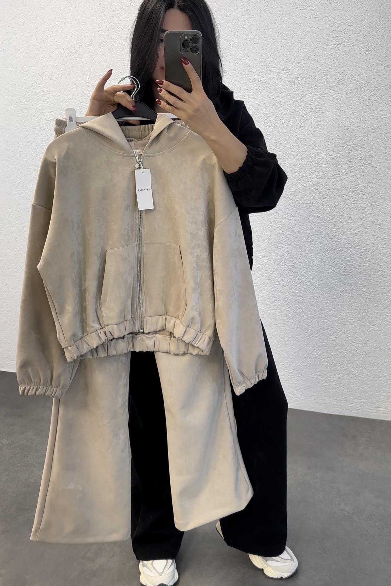 Ekru Renk Nubuk Takım