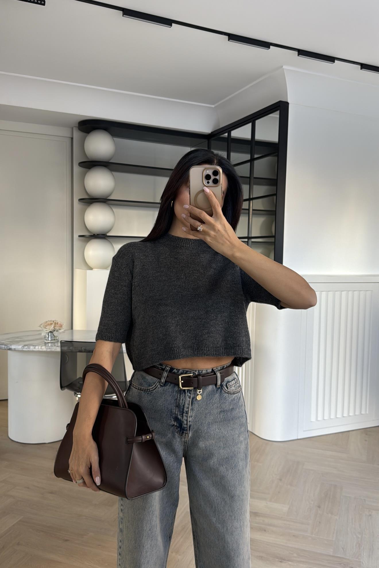 GRİ İHRACAT CROP TRİKO 