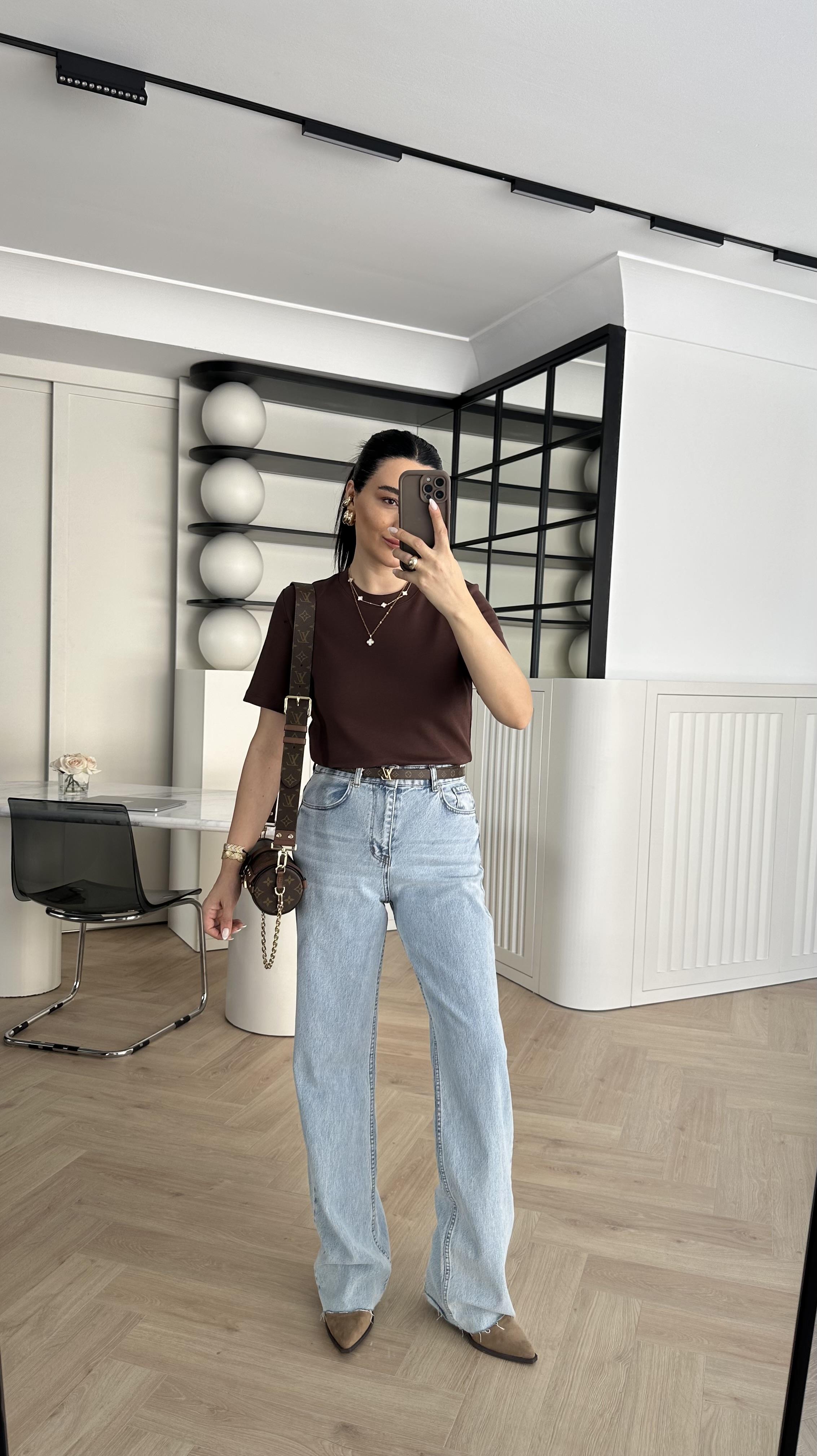 Kahve Cos Marka Premium Tişört 