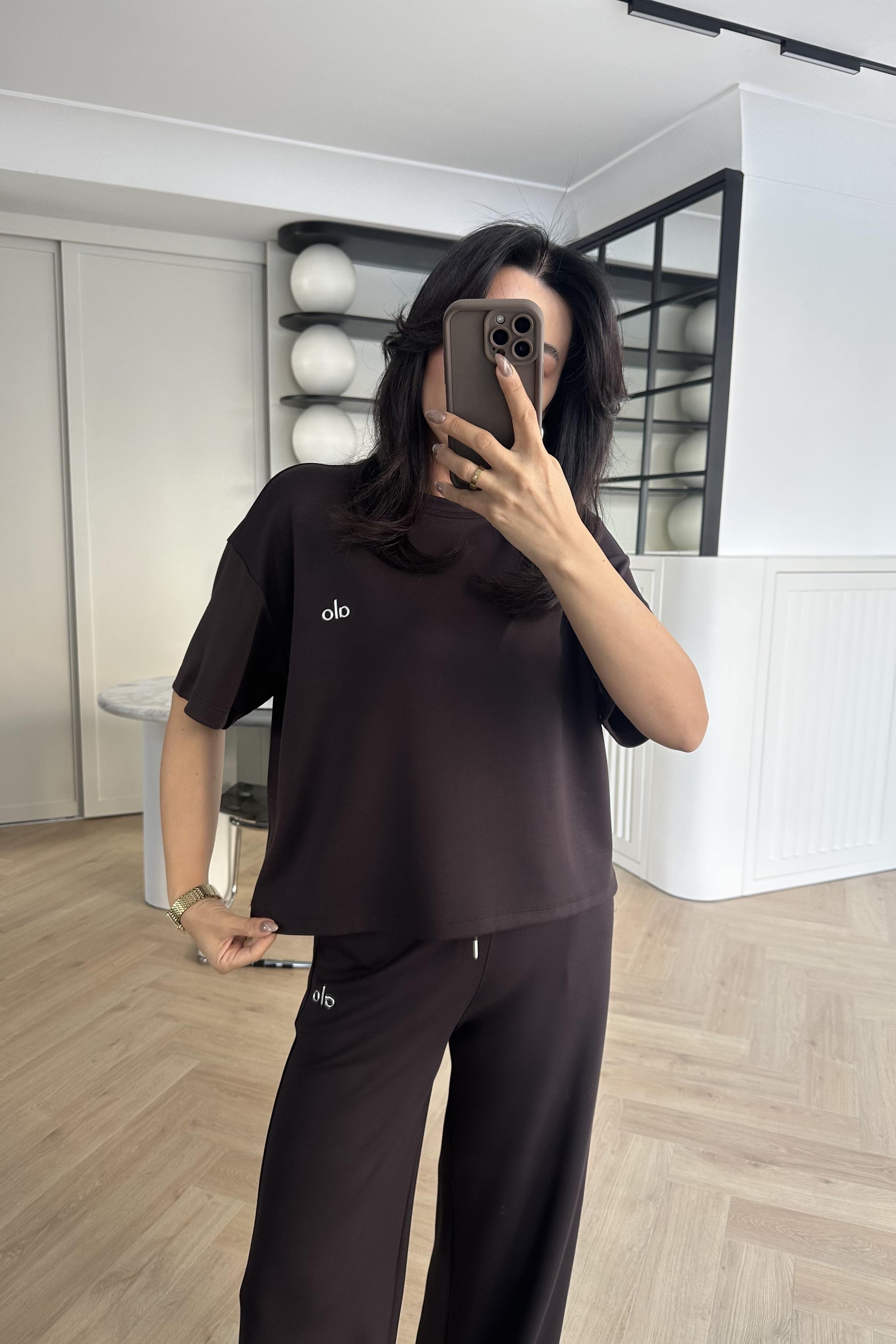 Kahve Modal Kumaş Alo Takım